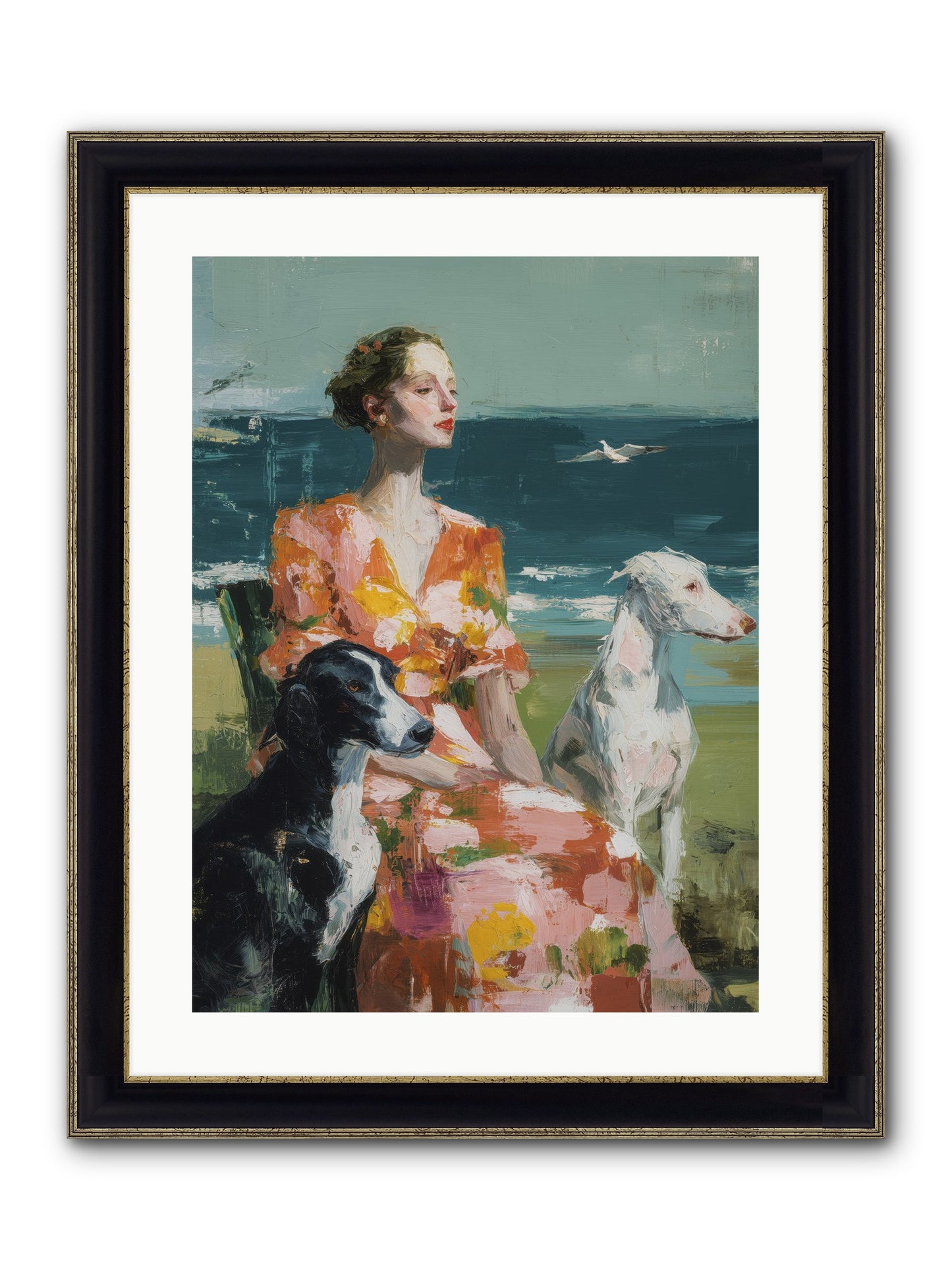 Midday Dreams Framed Print - Black & Gold 18x24