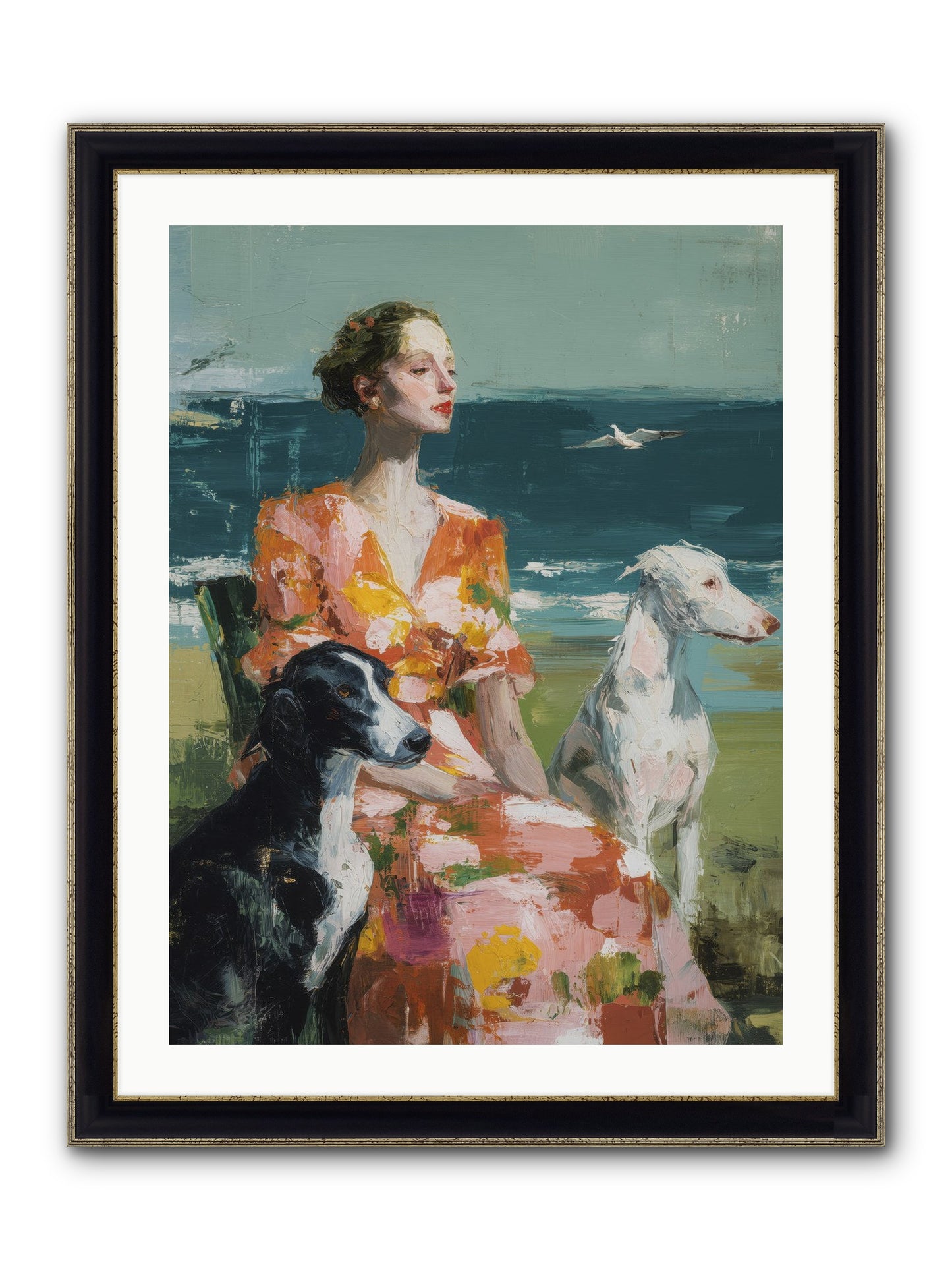 Midday Dreams Framed Print - Black & Gold 24x32