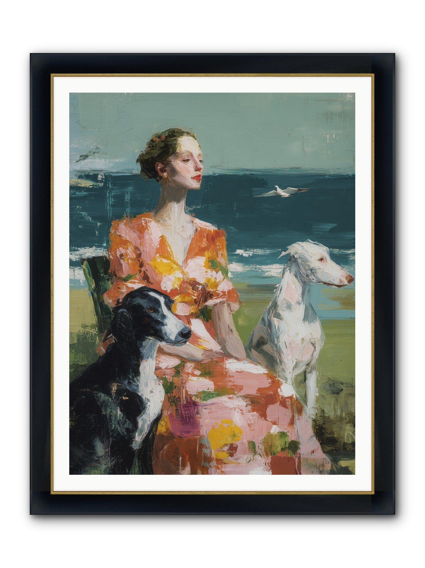 Midday Dreams Framed Print - Wide Black w/Gold 36x48