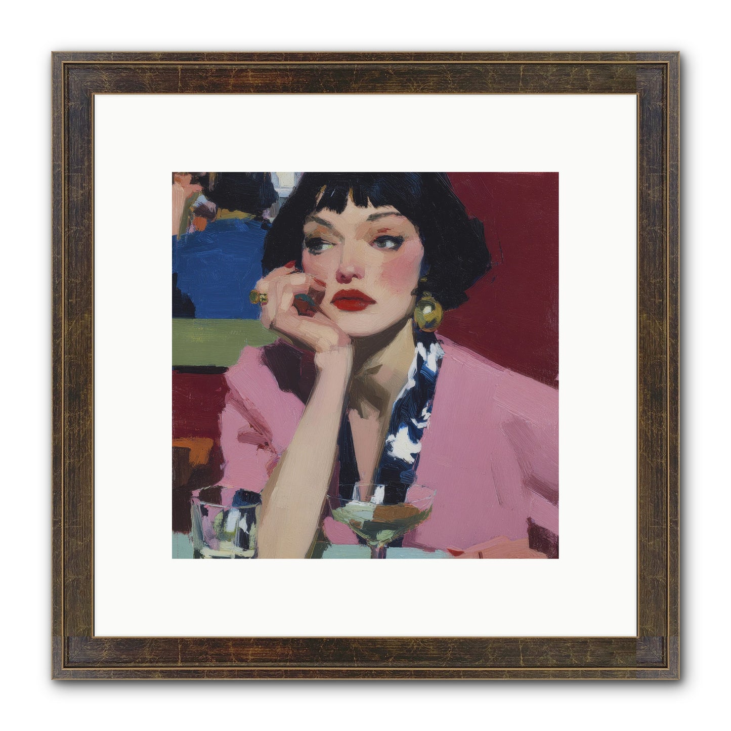Midday Rebellion Framed Print - Slimwoods Black/Gold 10x10