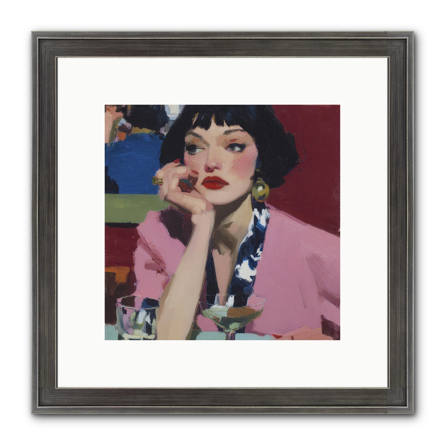 Midday Rebellion Framed Print - Slimwoods Black/Silver 10x10