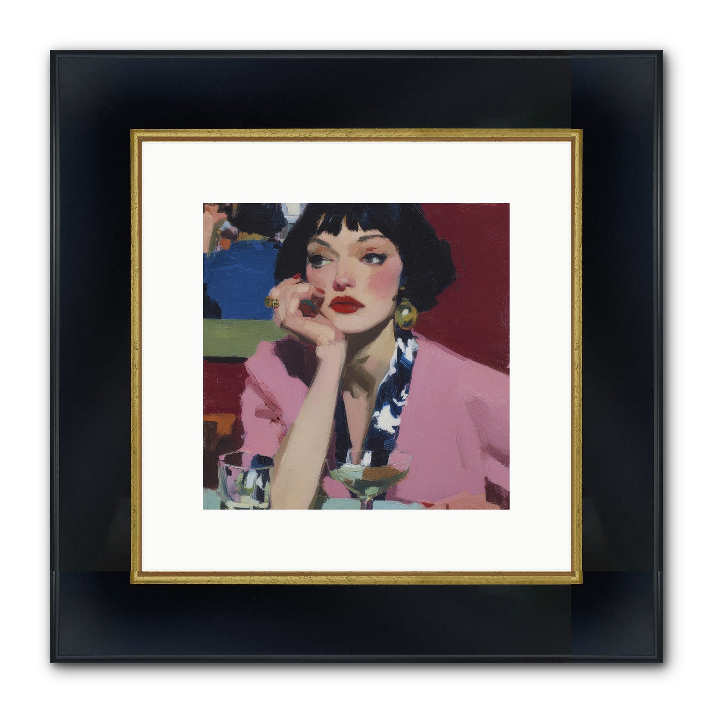 Midday Rebellion Framed Print - Wide Black w/Gold 10x10