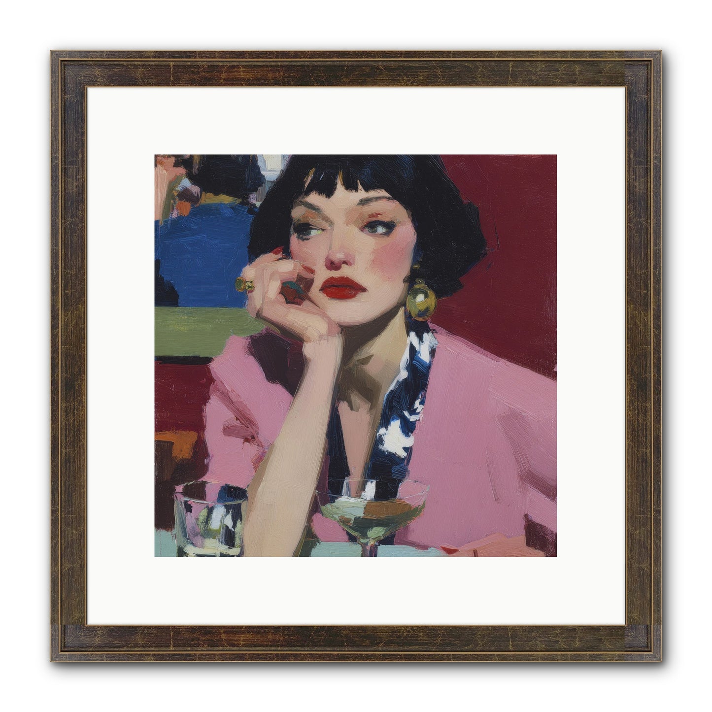 Midday Rebellion Framed Print - Slimwoods Black/Gold 12x12