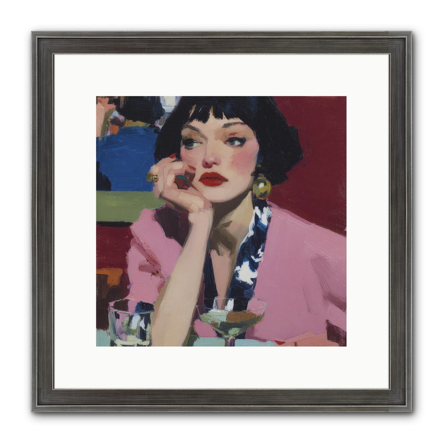 Midday Rebellion Framed Print - Slimwoods Black/Silver 12x12