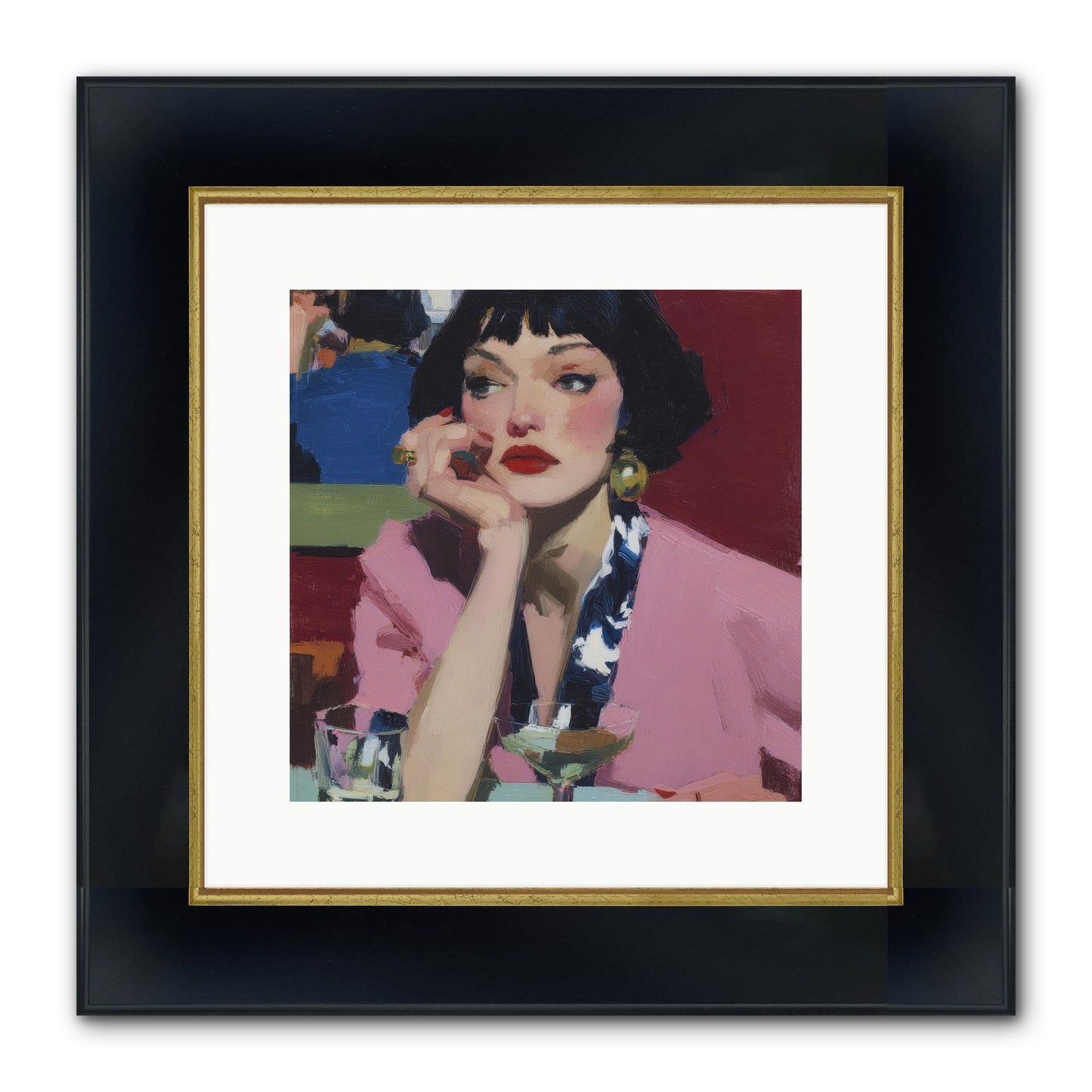 Midday Rebellion Framed Print - Wide Black w/Gold 12x12