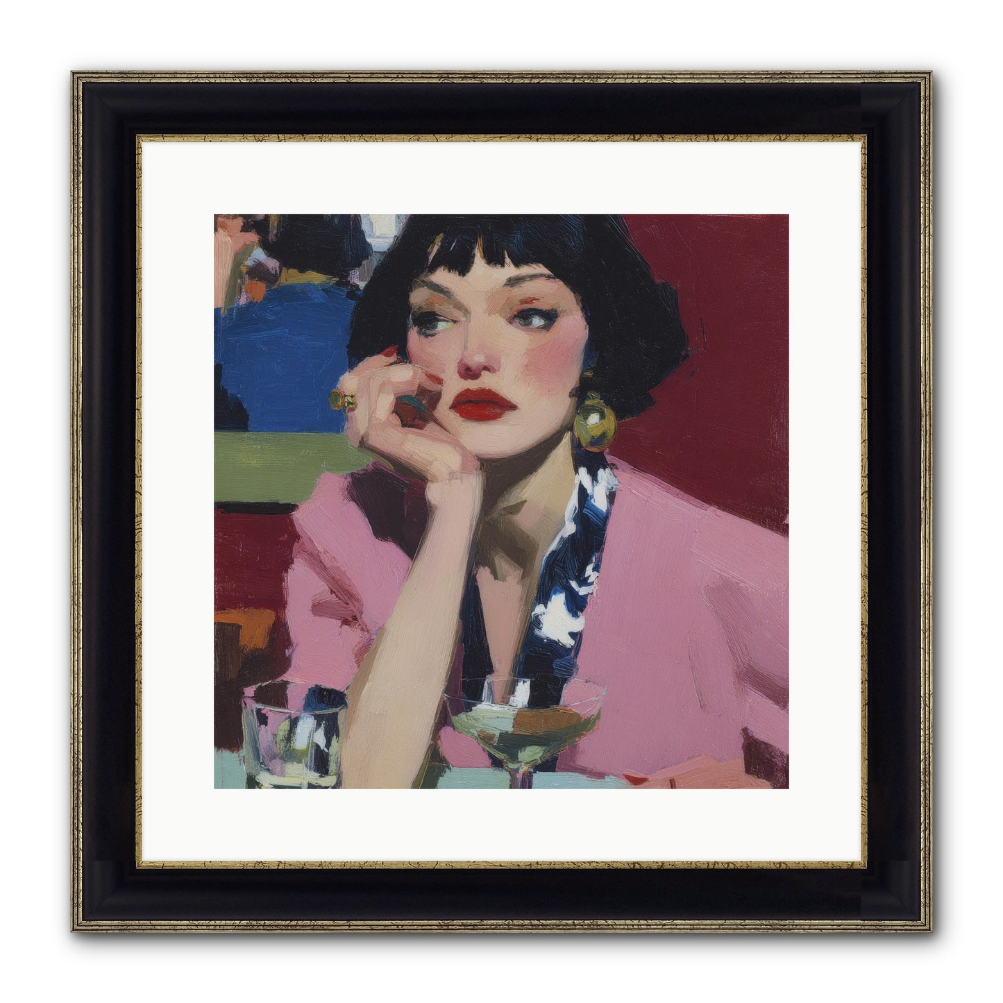 Midday Rebellion Framed Print - Black & Gold 16x16