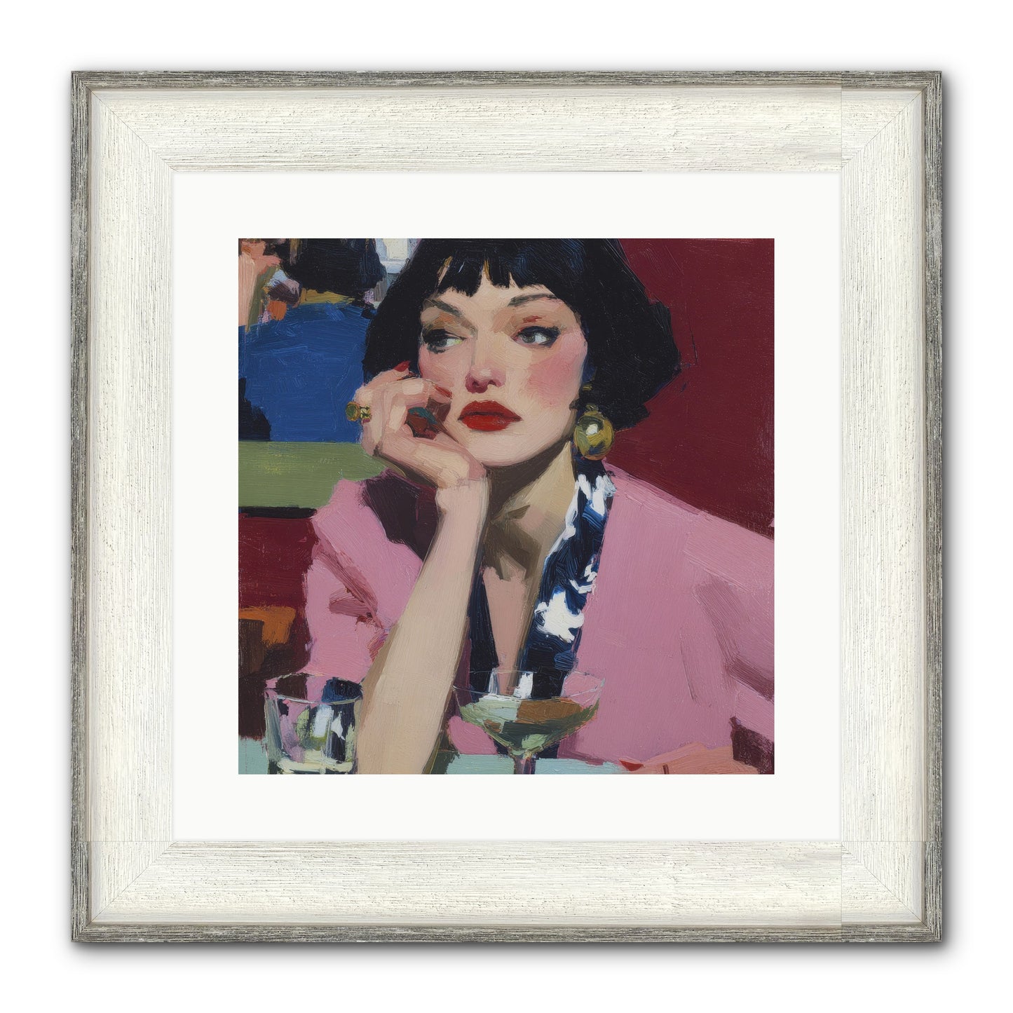 Midday Rebellion Framed Print - Driftwood White 16x16