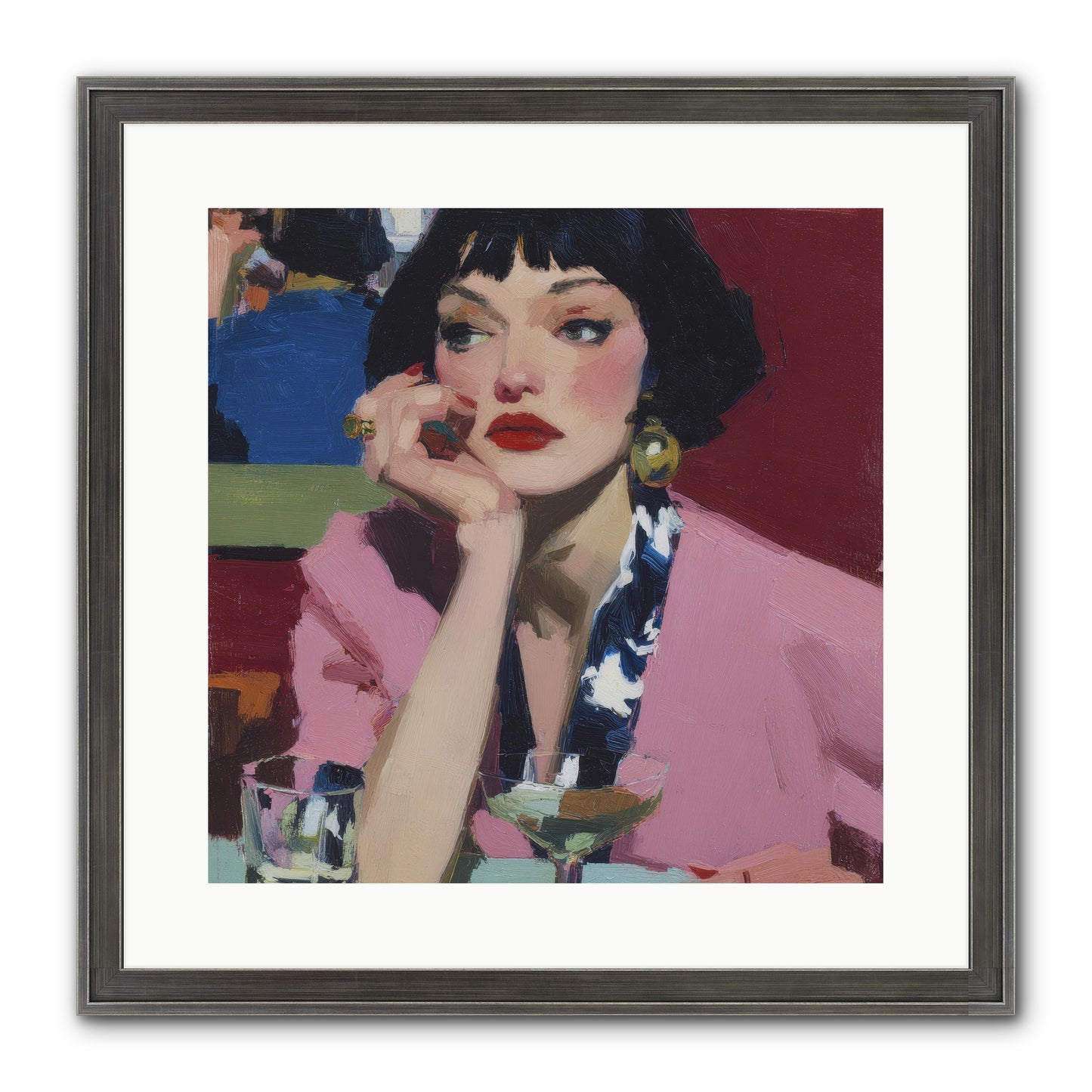 Midday Rebellion Framed Print - Slimwoods Black/Silver 16x16