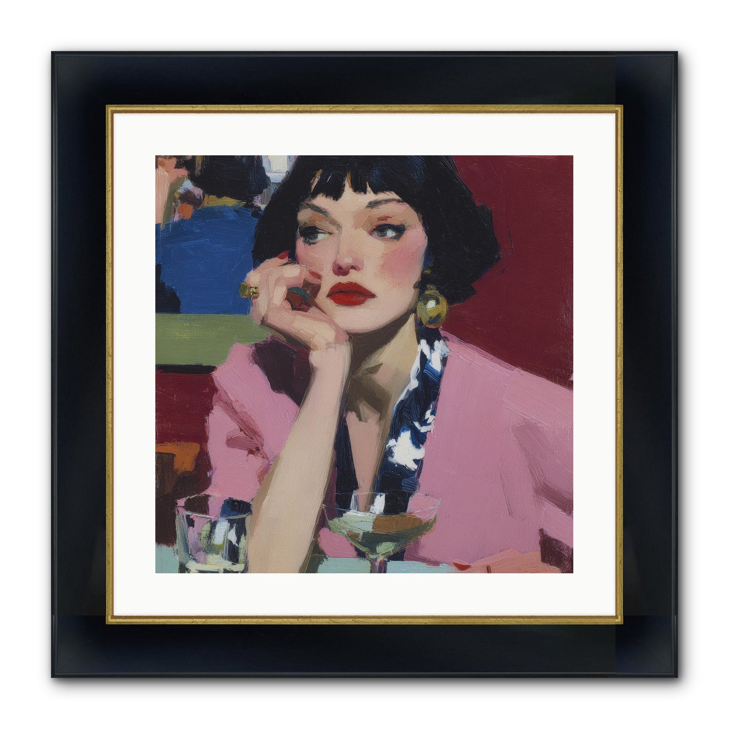 Midday Rebellion Framed Print - Wide Black w/Gold 20x20