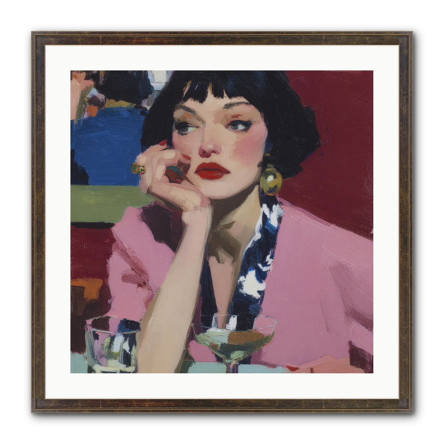 Midday Rebellion Framed Print - Slimwoods Black/Gold 24x24