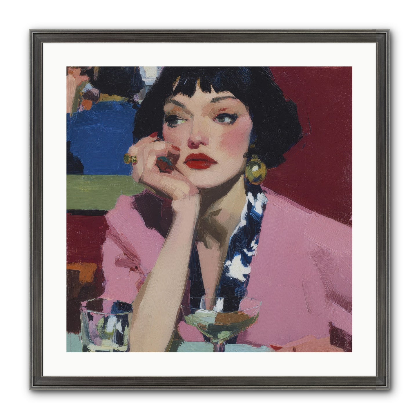 Midday Rebellion Framed Print - Slimwoods Black/Silver 24x24