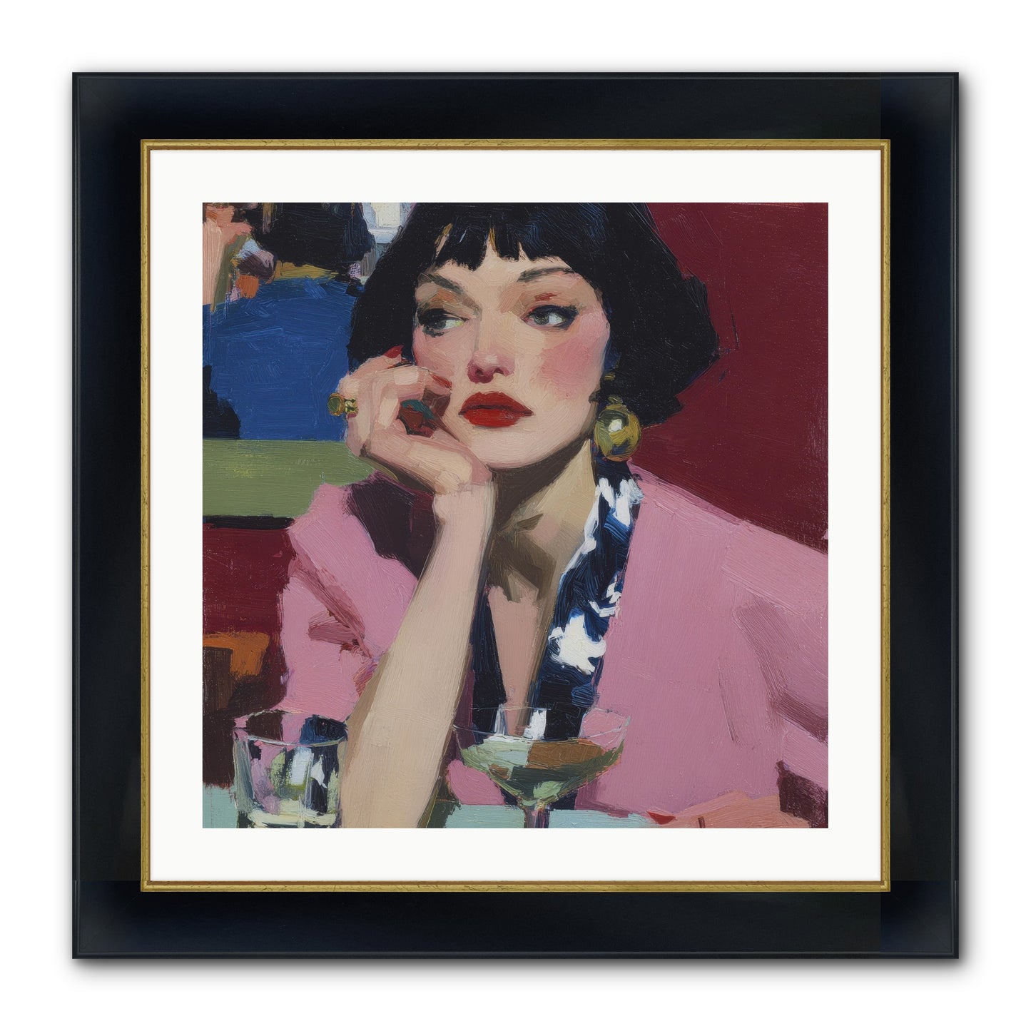 Midday Rebellion Framed Print - Wide Black w/Gold 24x24