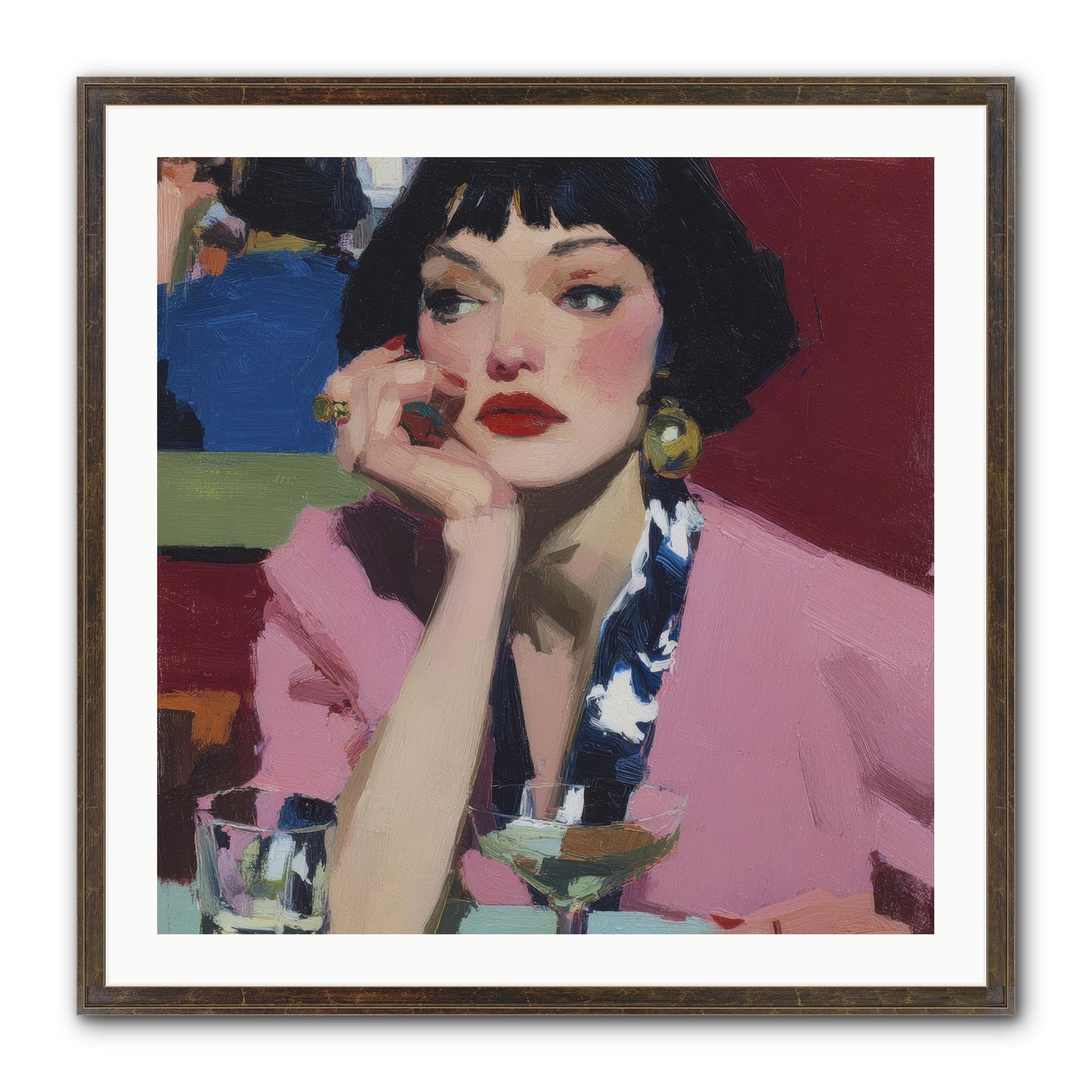 Midday Rebellion Framed Print - Slimwoods Black/Gold 30x30