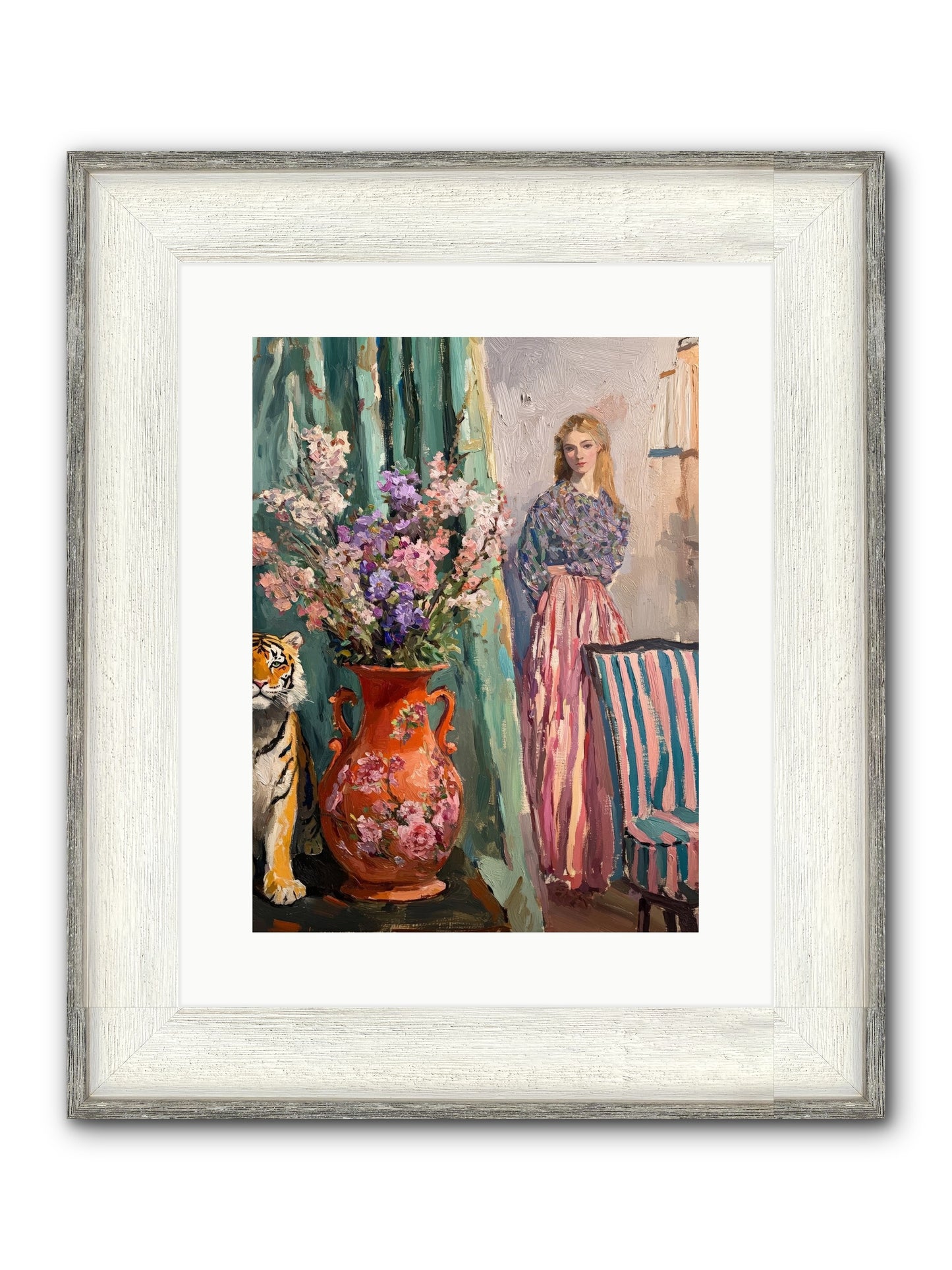 Midnight At Mulberry Manor Framed Print - Driftwood White 12x16