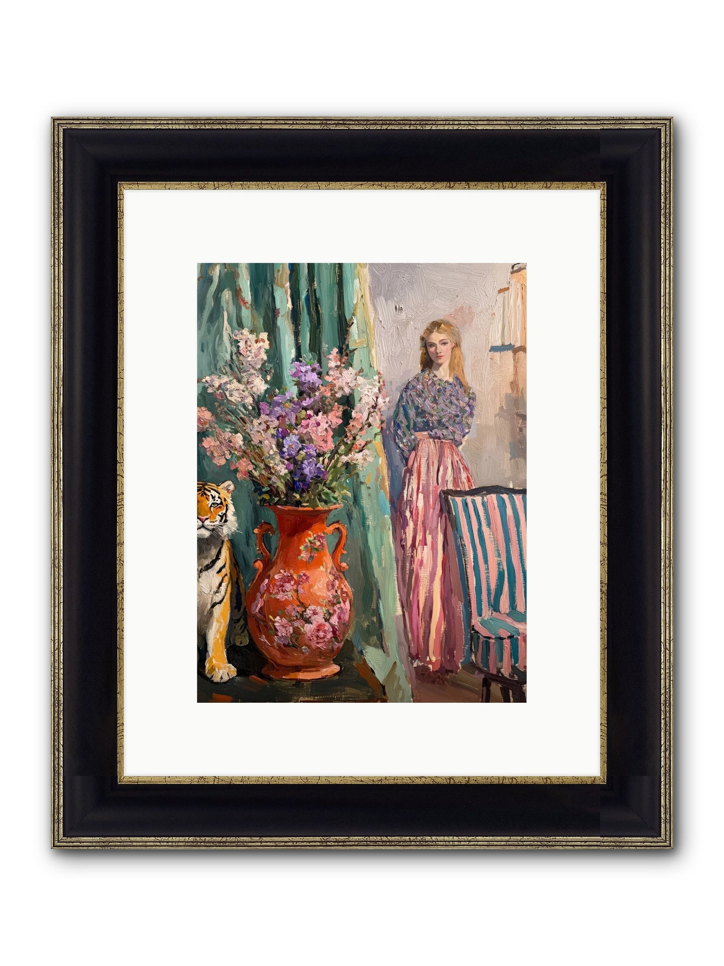Midnight At Mulberry Manor Framed Print - Black & Gold 9x12