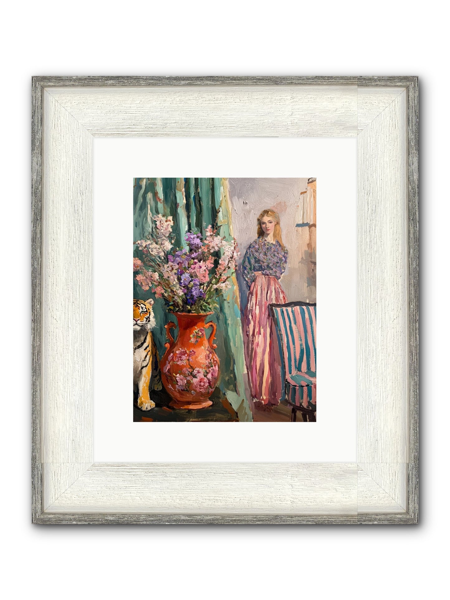 Midnight At Mulberry Manor Framed Print - Driftwood White 9x12