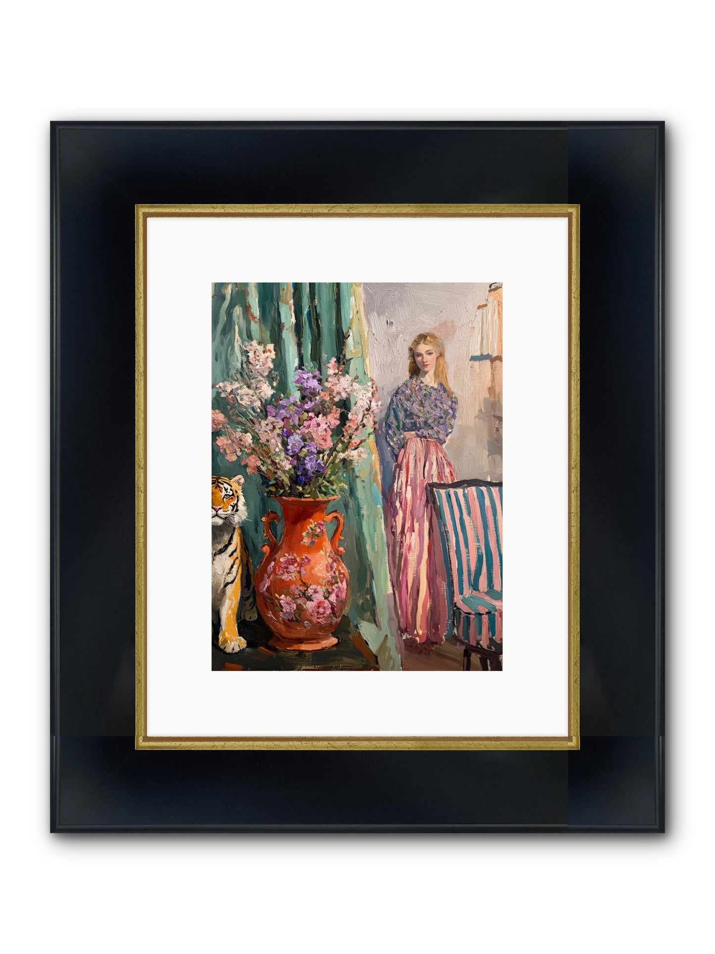 Midnight At Mulberry Manor Framed Print - Wide Black w/Gold 9x12