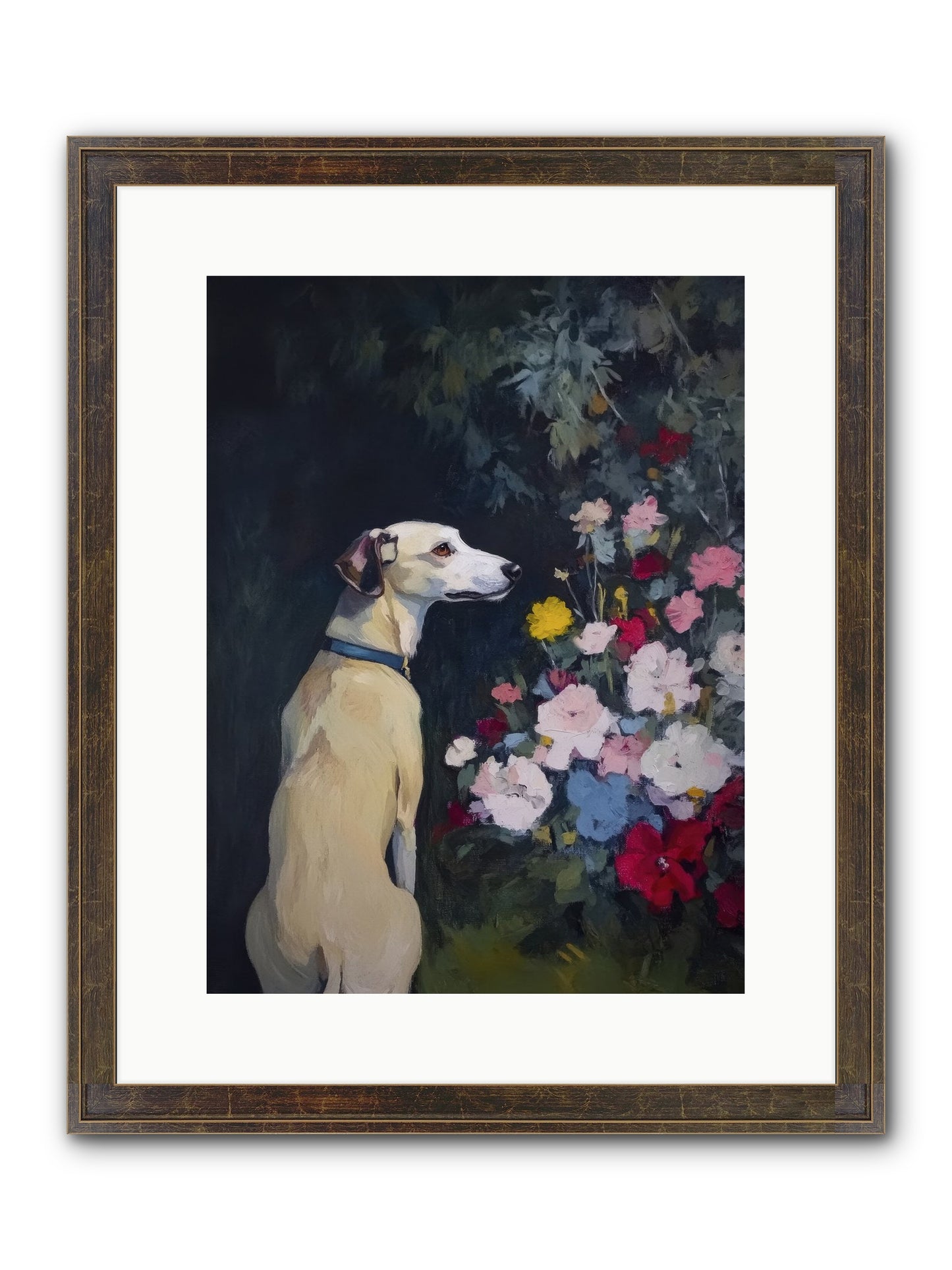 Midnight Bloom Companion Framed Print - Slimwoods Black/Gold 12x16