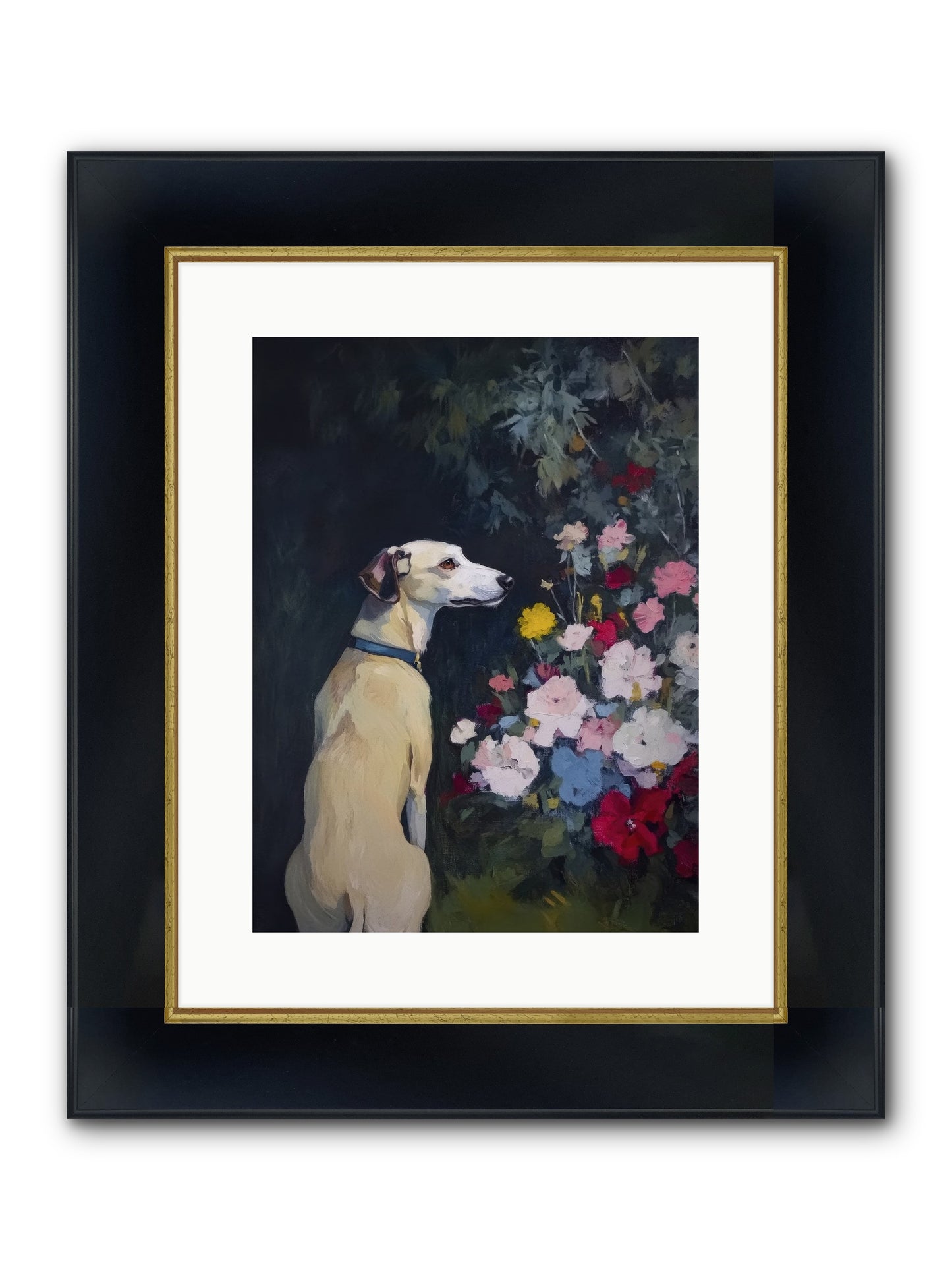 Midnight Bloom Companion Framed Print - Wide Black w/Gold 12x16