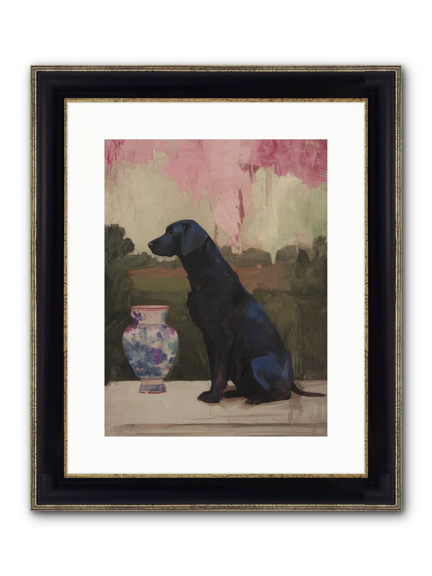 Midnight Chapter Framed Print - Black & Gold 12x16