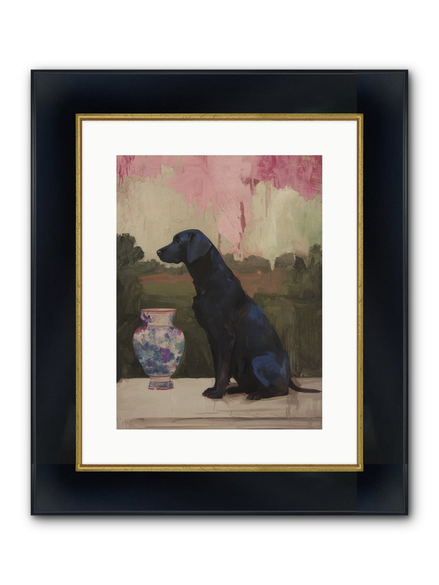 Midnight Chapter Framed Print - Wide Black w/Gold 12x16