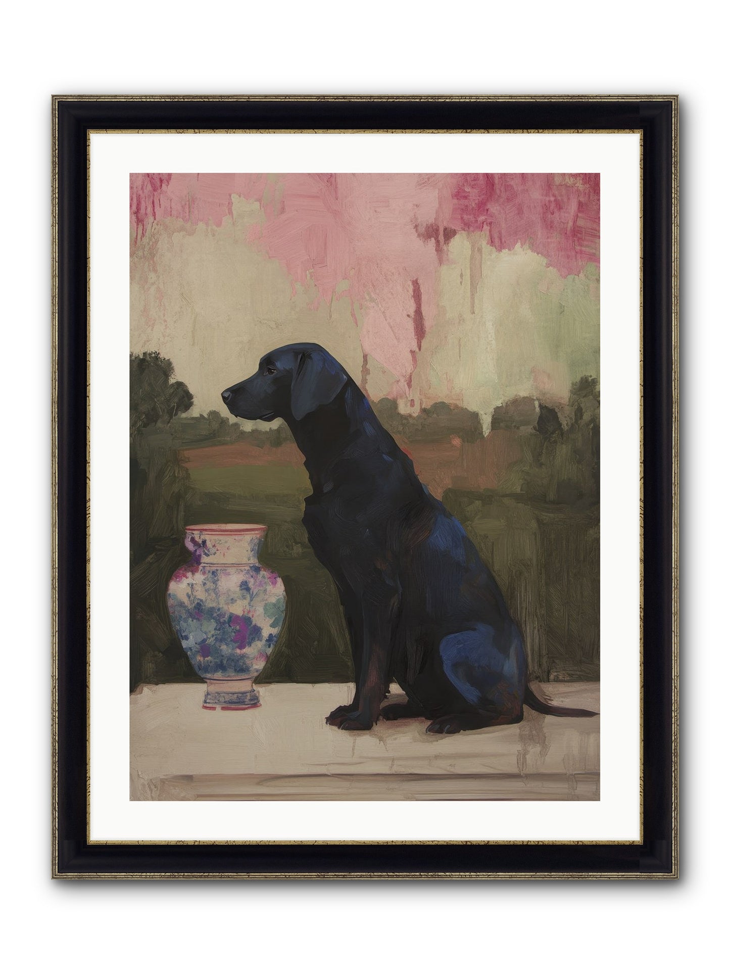 Midnight Chapter Framed Print - Black & Gold 24x32