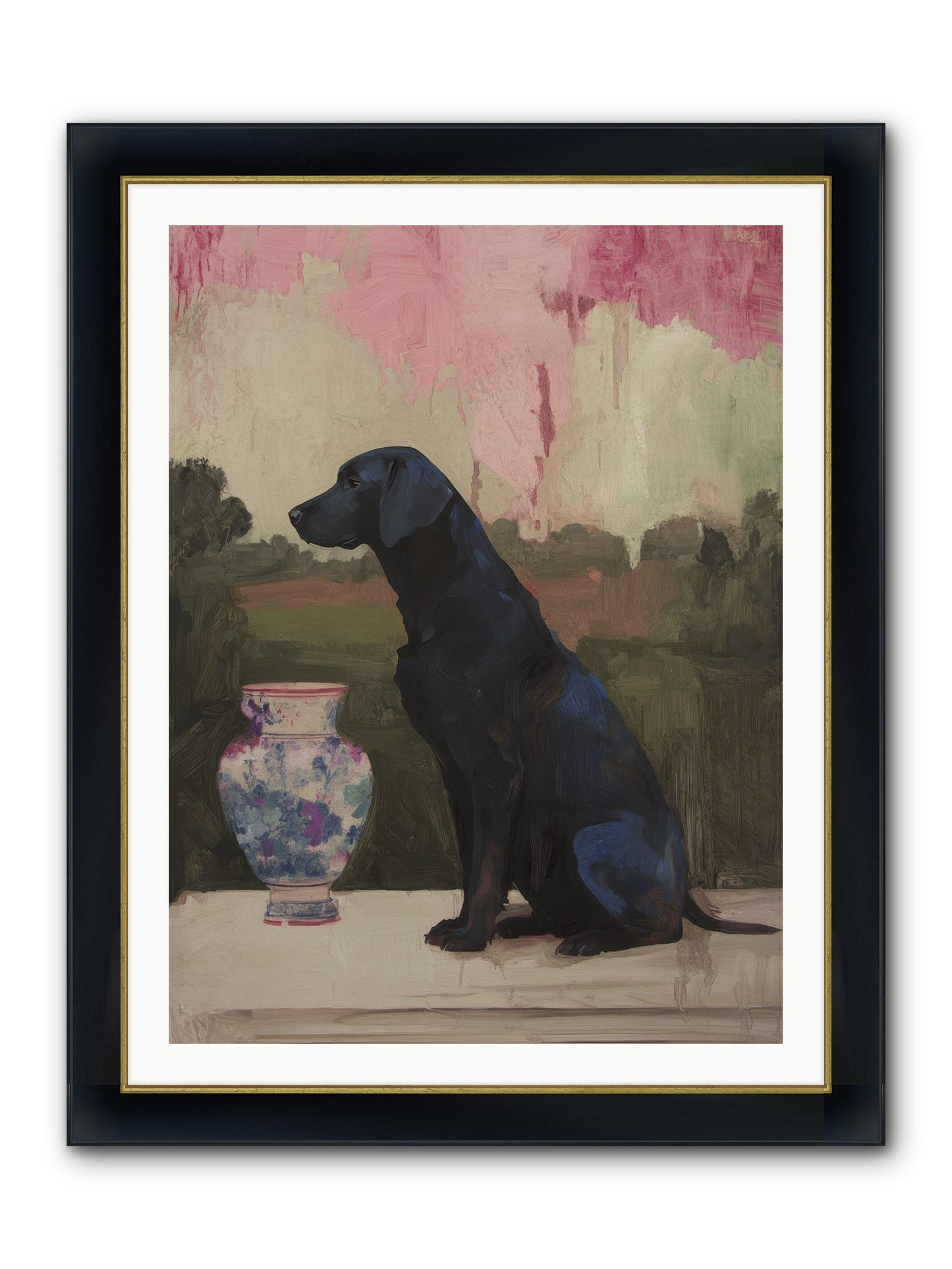 Midnight Chapter Framed Print - Wide Black w/Gold 30x40