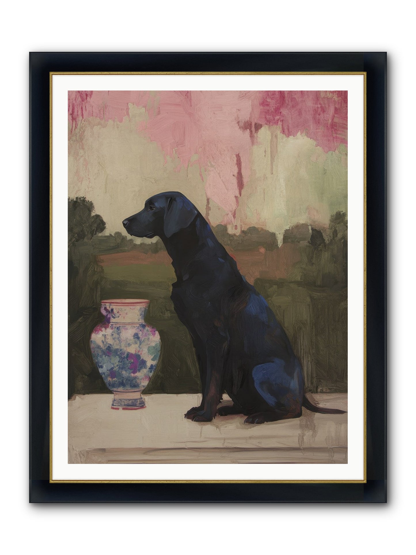 Midnight Chapter Framed Print - Wide Black w/Gold 36x48