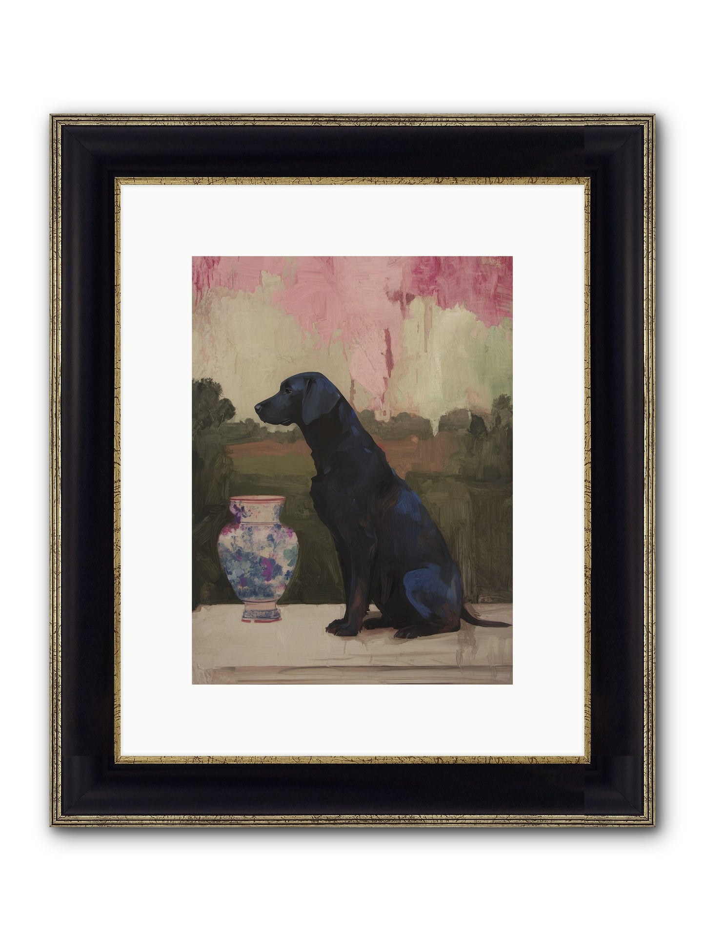Midnight Chapter Framed Print - Black & Gold 9x12