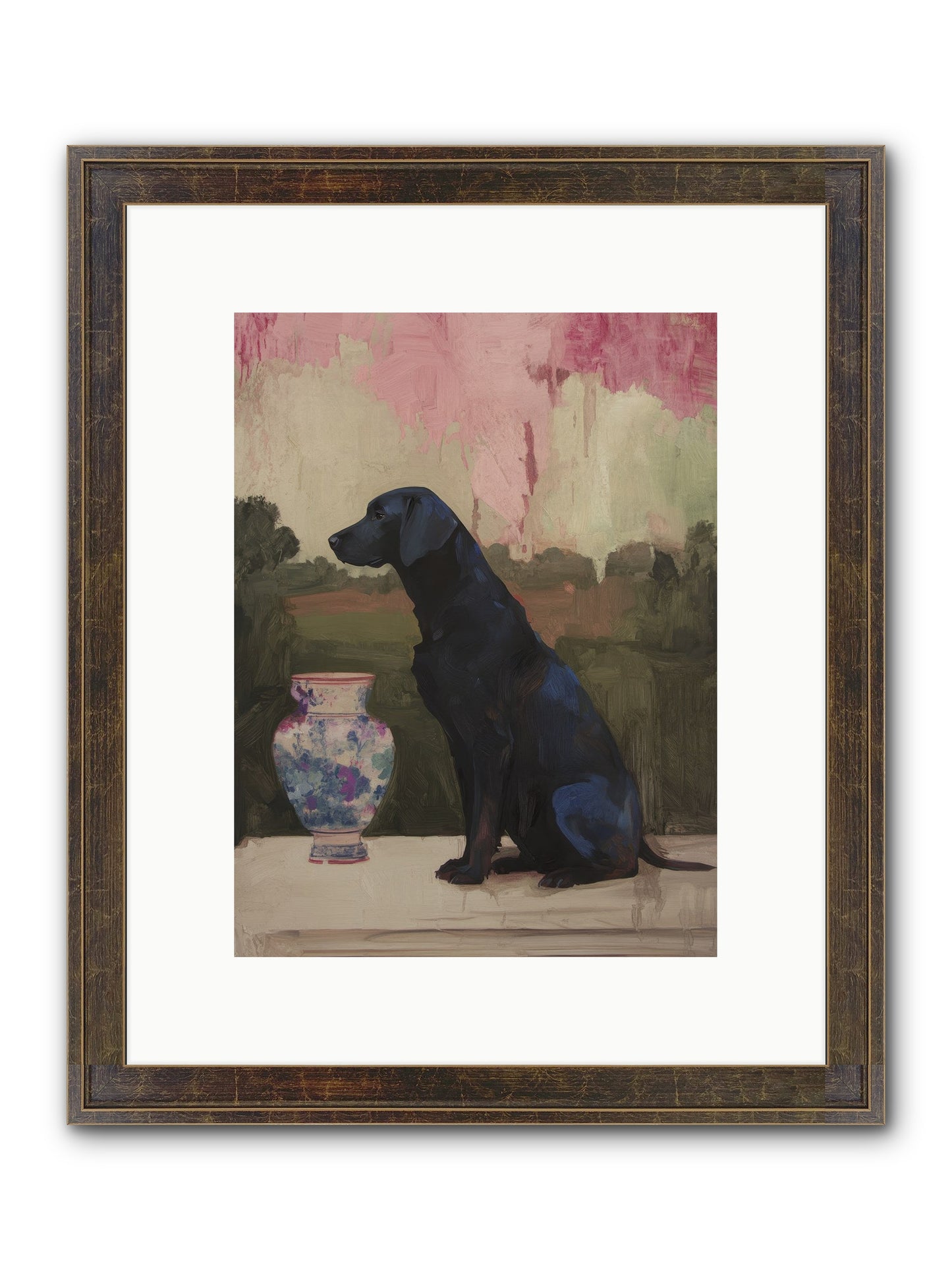 Midnight Chapter Framed Print - Slimwoods Black/Gold 9x12