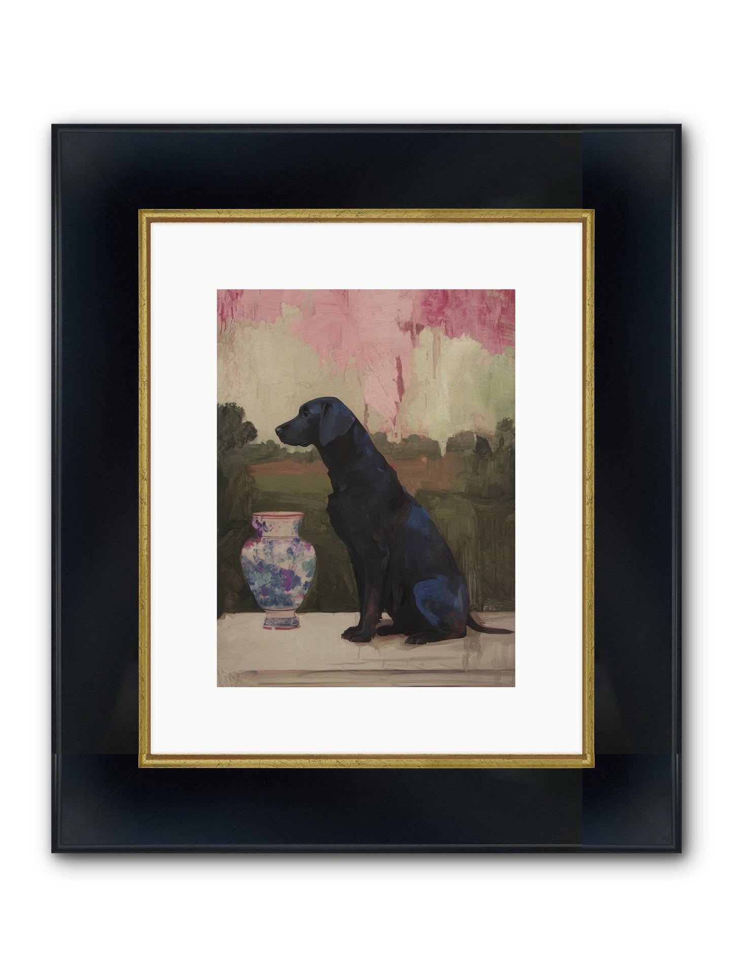 Midnight Chapter Framed Print - Wide Black w/Gold 9x12