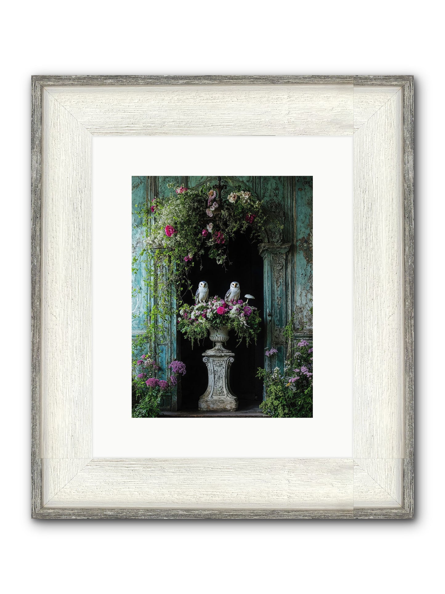 Midnight Conservatory Framed Print - Driftwood White 9x12