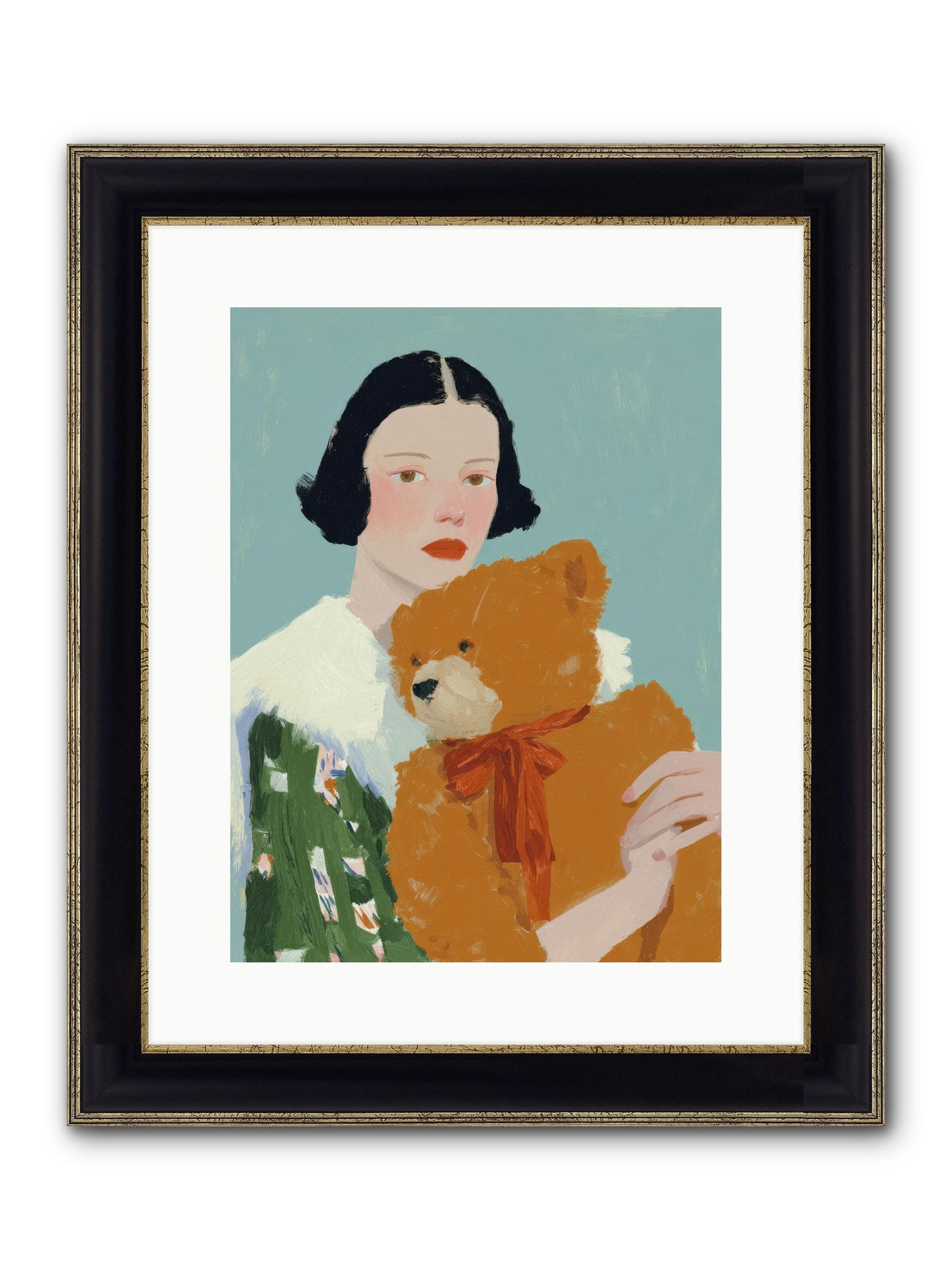 Midnight Conversation Framed Print - Black & Gold 12x16