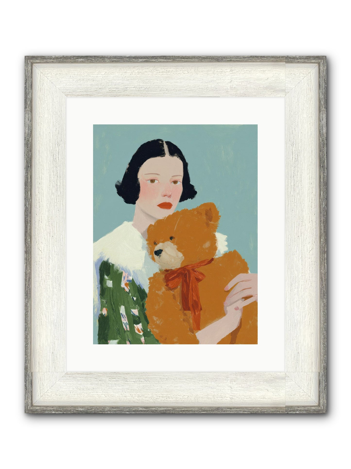 Midnight Conversation Framed Print - Driftwood White 12x16