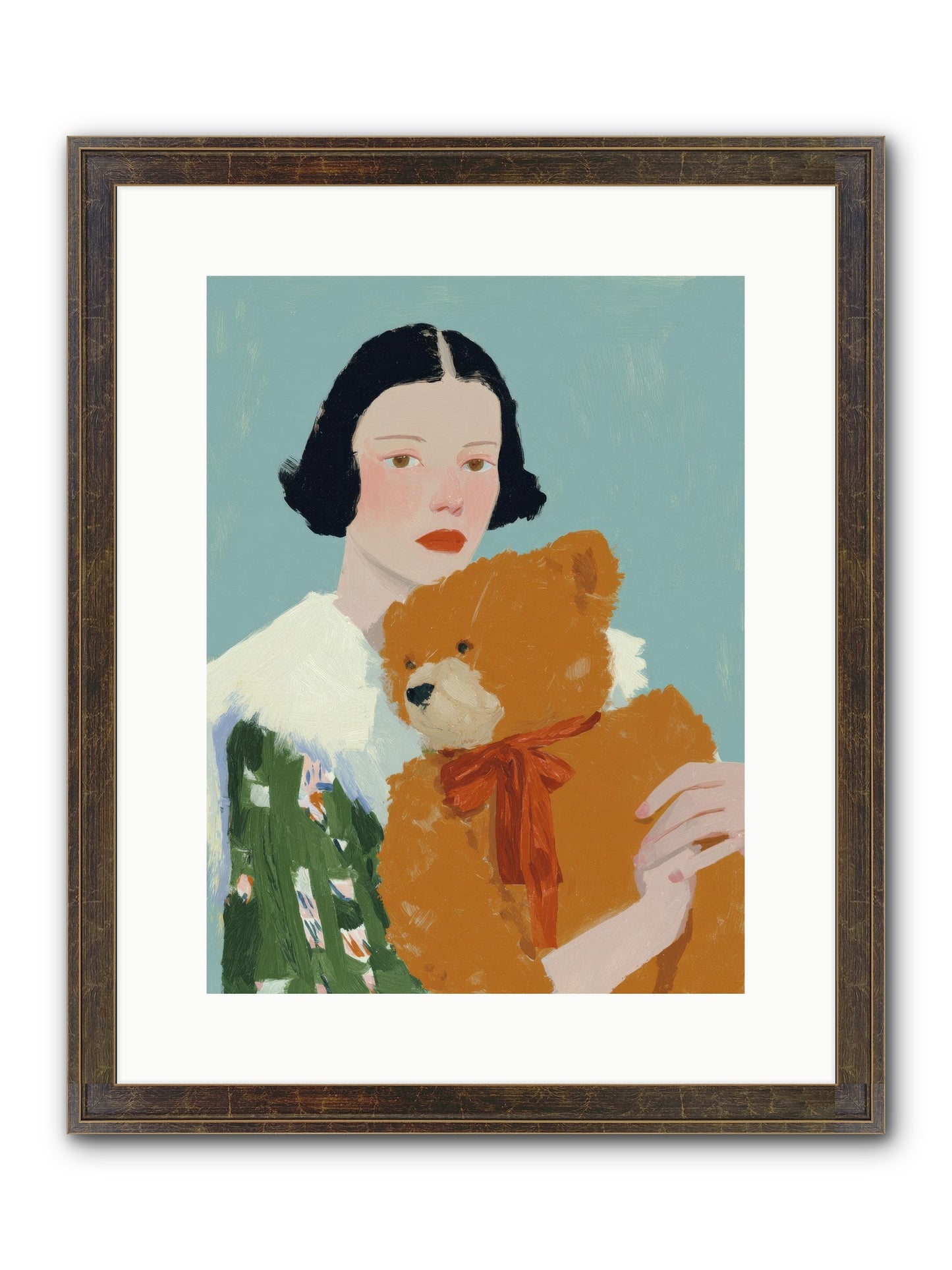 Midnight Conversation Framed Print - Slimwoods Black/Gold 12x16