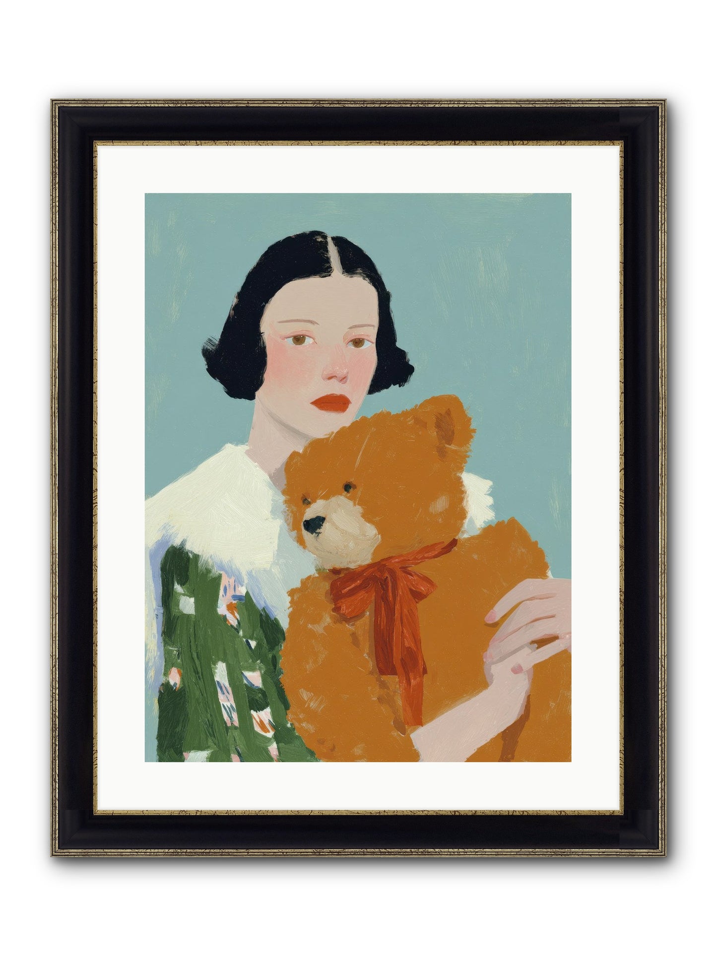 Midnight Conversation Framed Print - Black & Gold 18x24