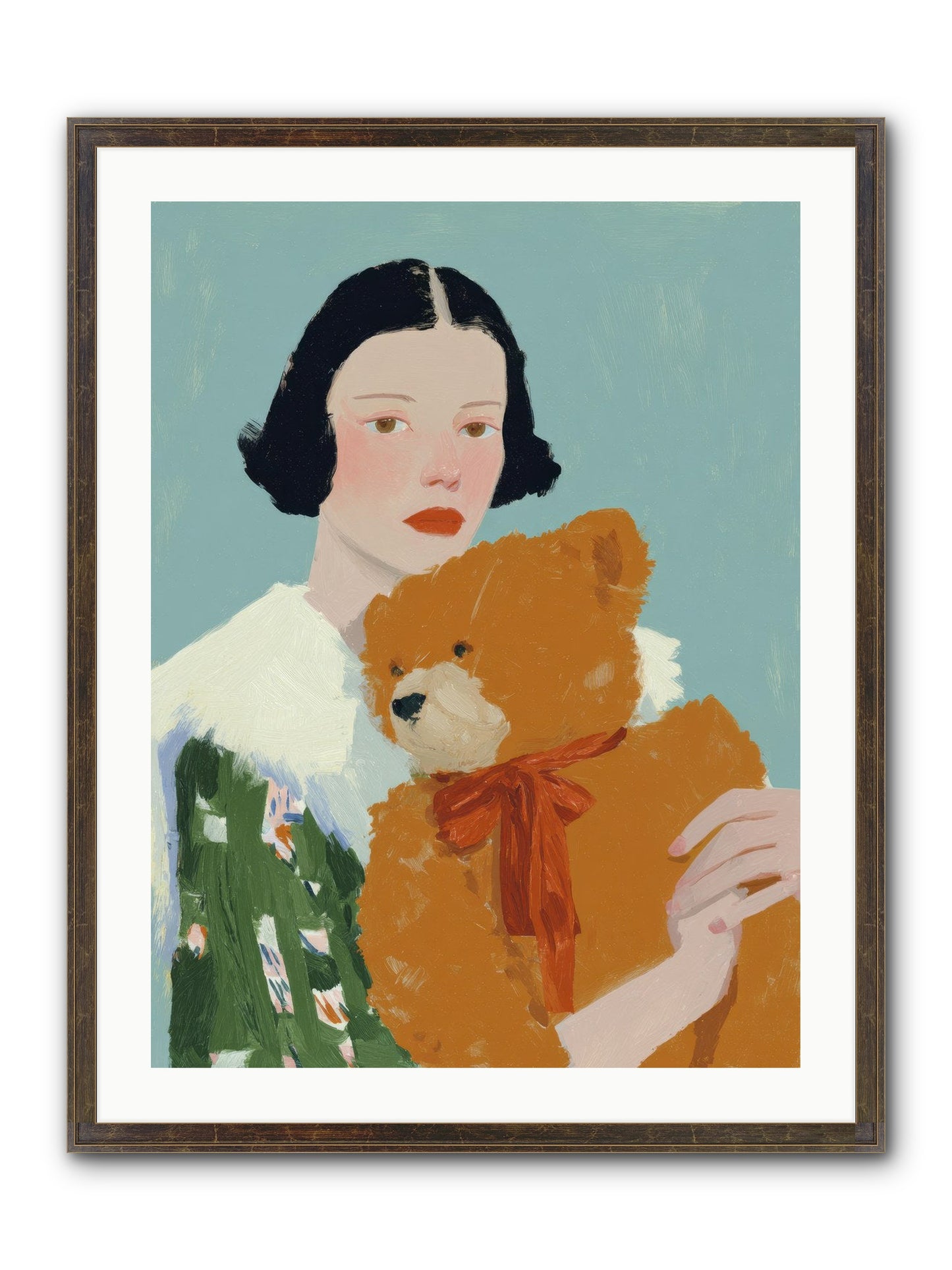Midnight Conversation Framed Print - Slimwoods Black/Gold 24x32