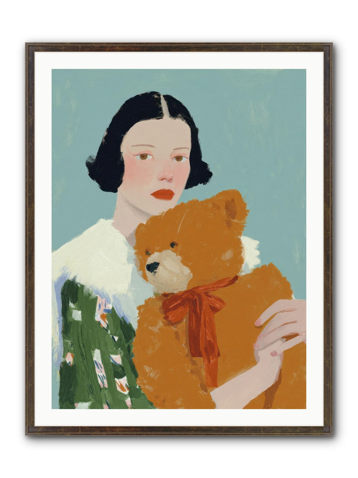 Midnight Conversation Framed Print - Slimwoods Black/Gold 30x40