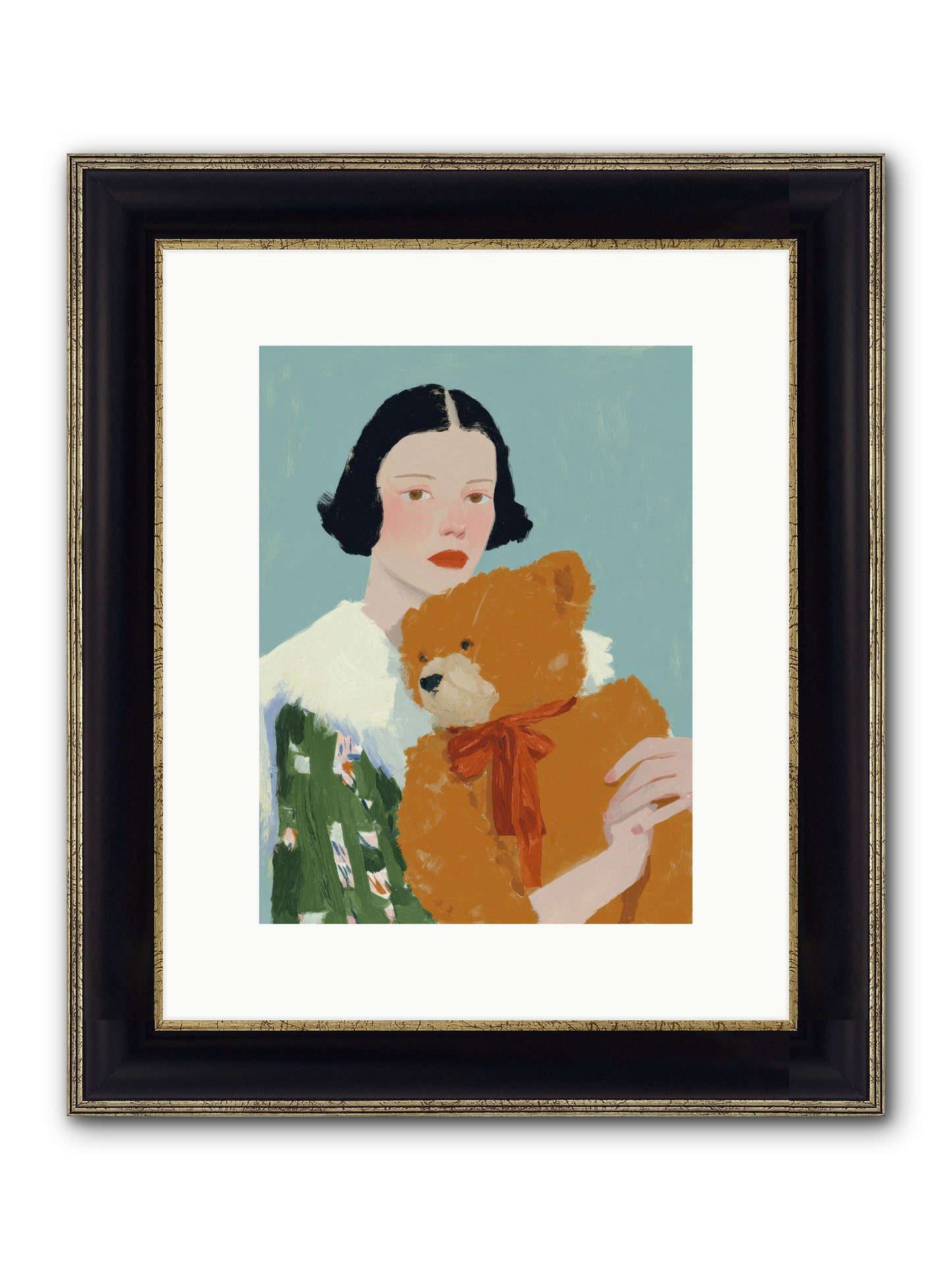 Midnight Conversation Framed Print - Black & Gold 9x12