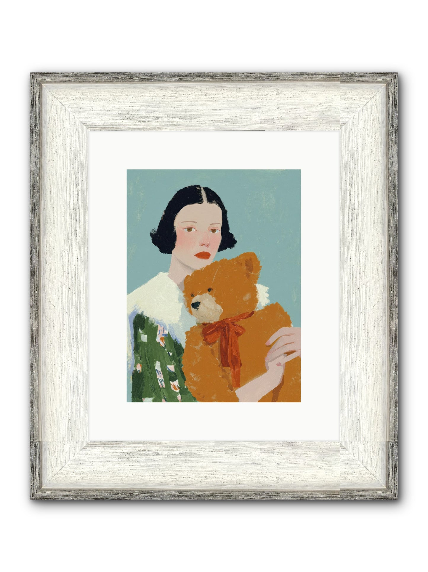 Midnight Conversation Framed Print - Driftwood White 9x12