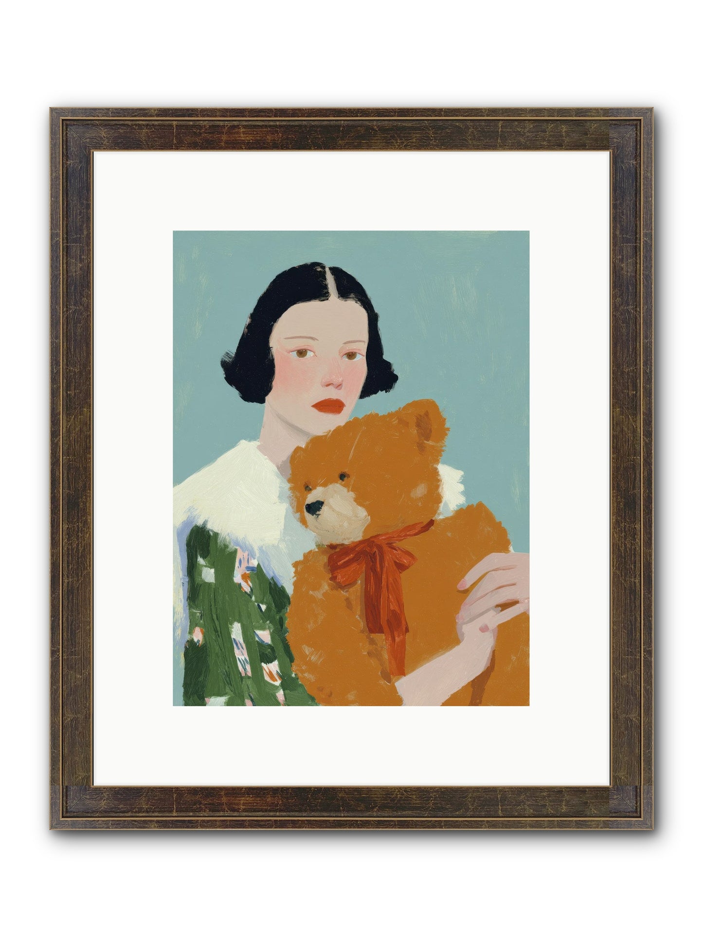 Midnight Conversation Framed Print - Slimwoods Black/Gold 9x12