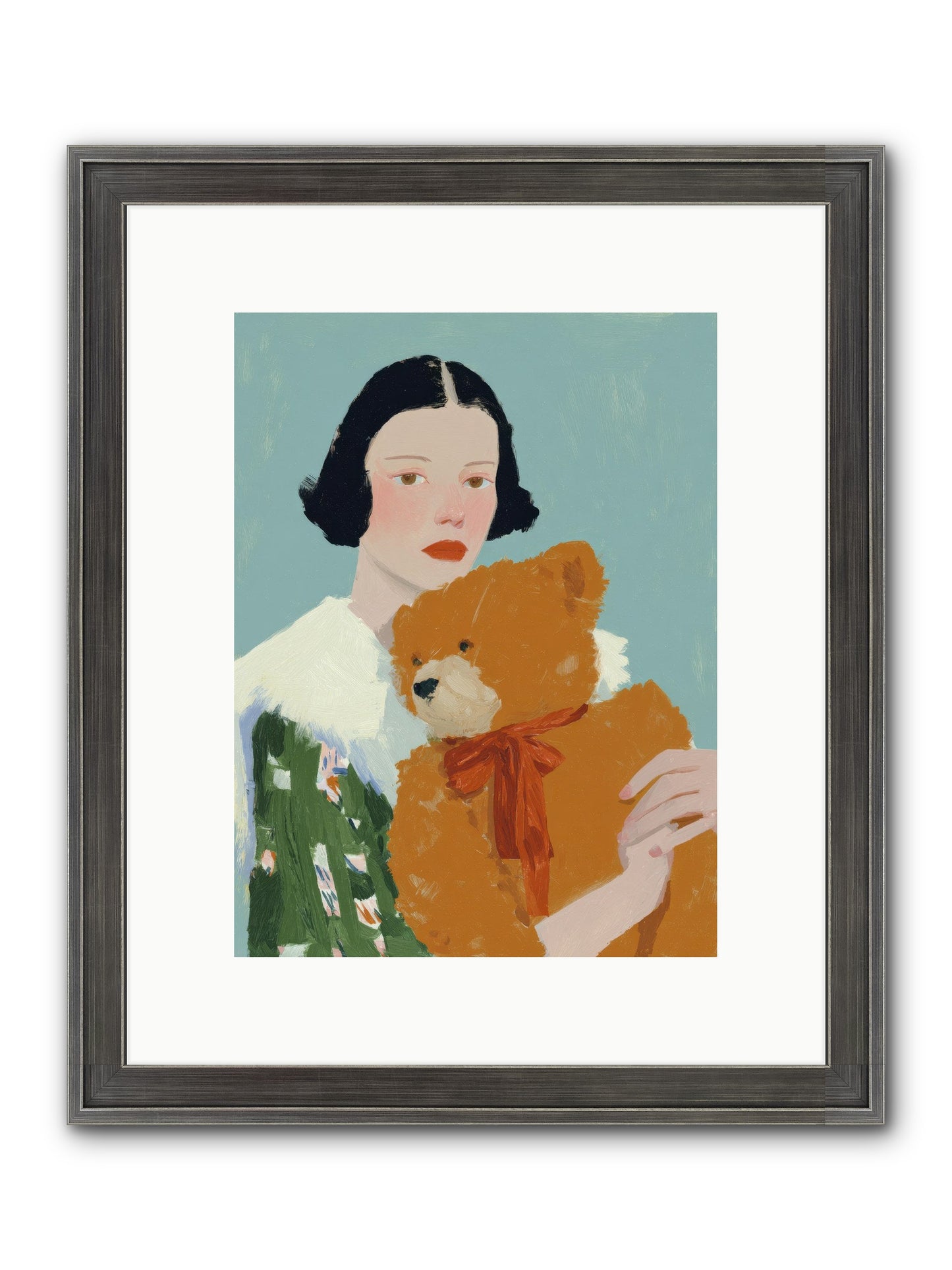 Midnight Conversation Framed Print - Slimwoods Black/Silver 9x12