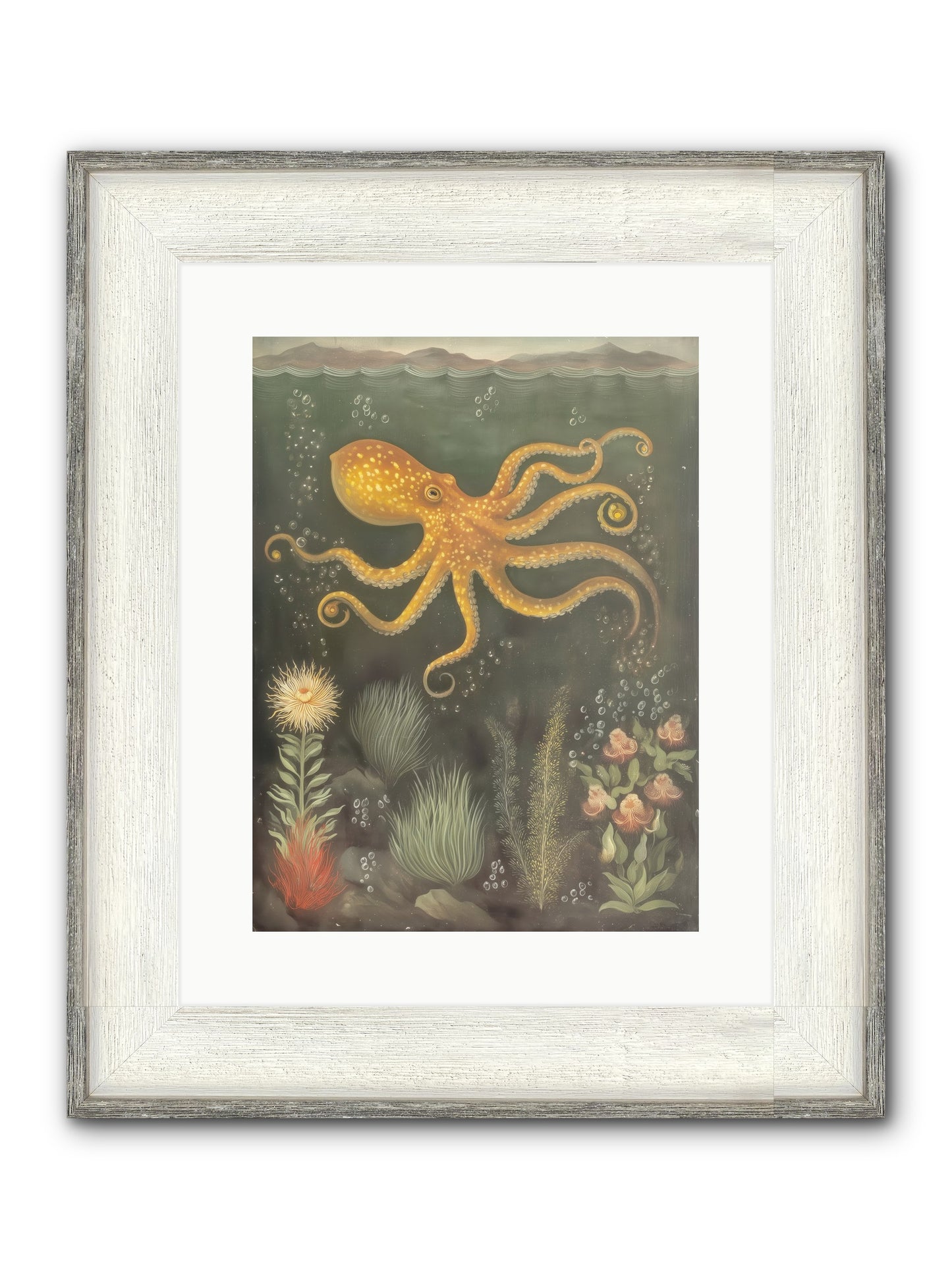 Midnight Dancer Framed Print - Driftwood White 12x16