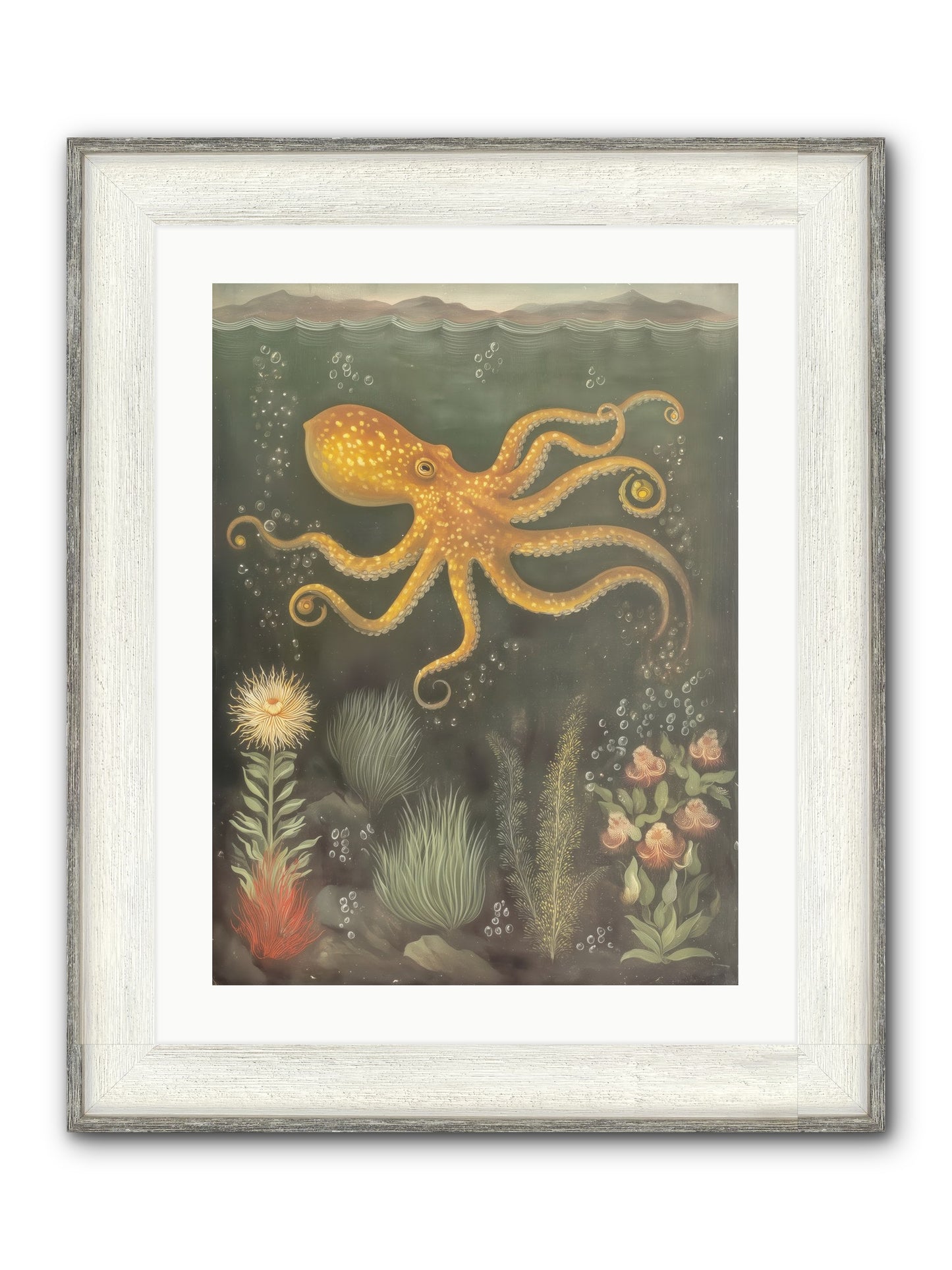 Midnight Dancer Framed Print - Driftwood White 18x24