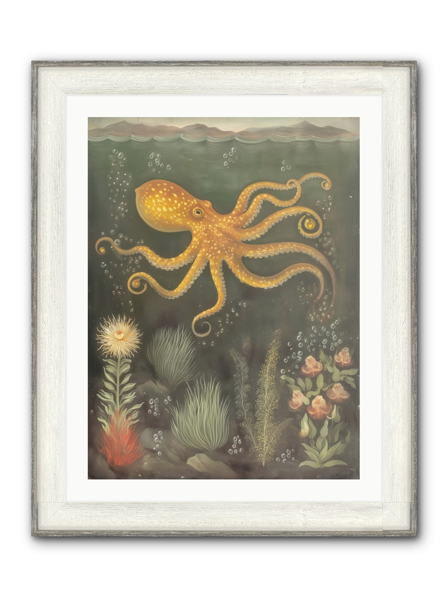 Midnight Dancer Framed Print - Driftwood White 24x32