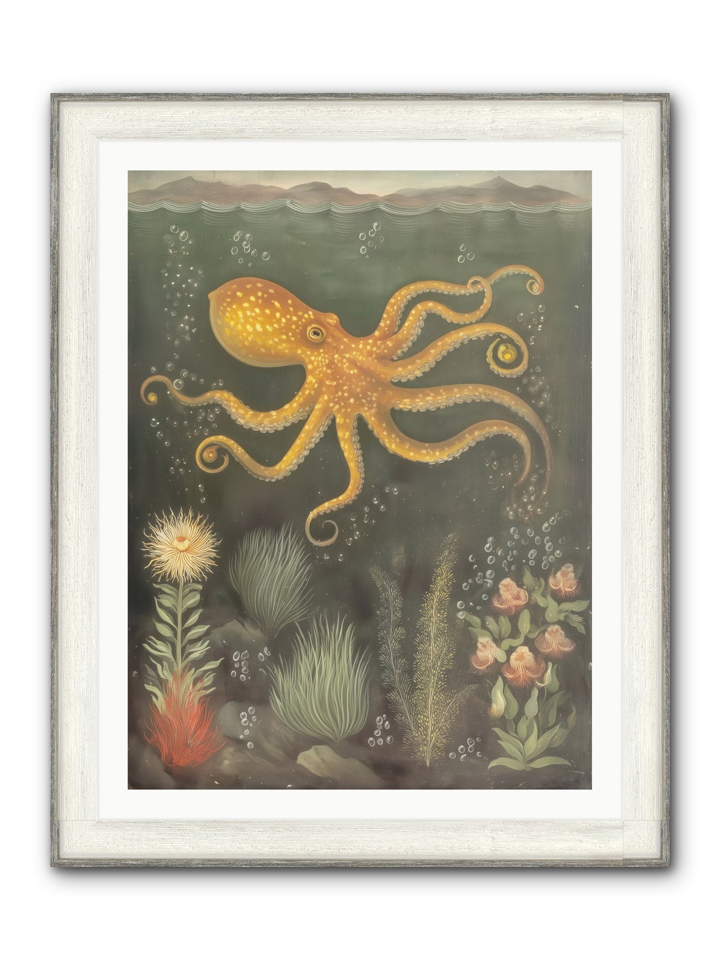 Midnight Dancer Framed Print - Driftwood White 30x40