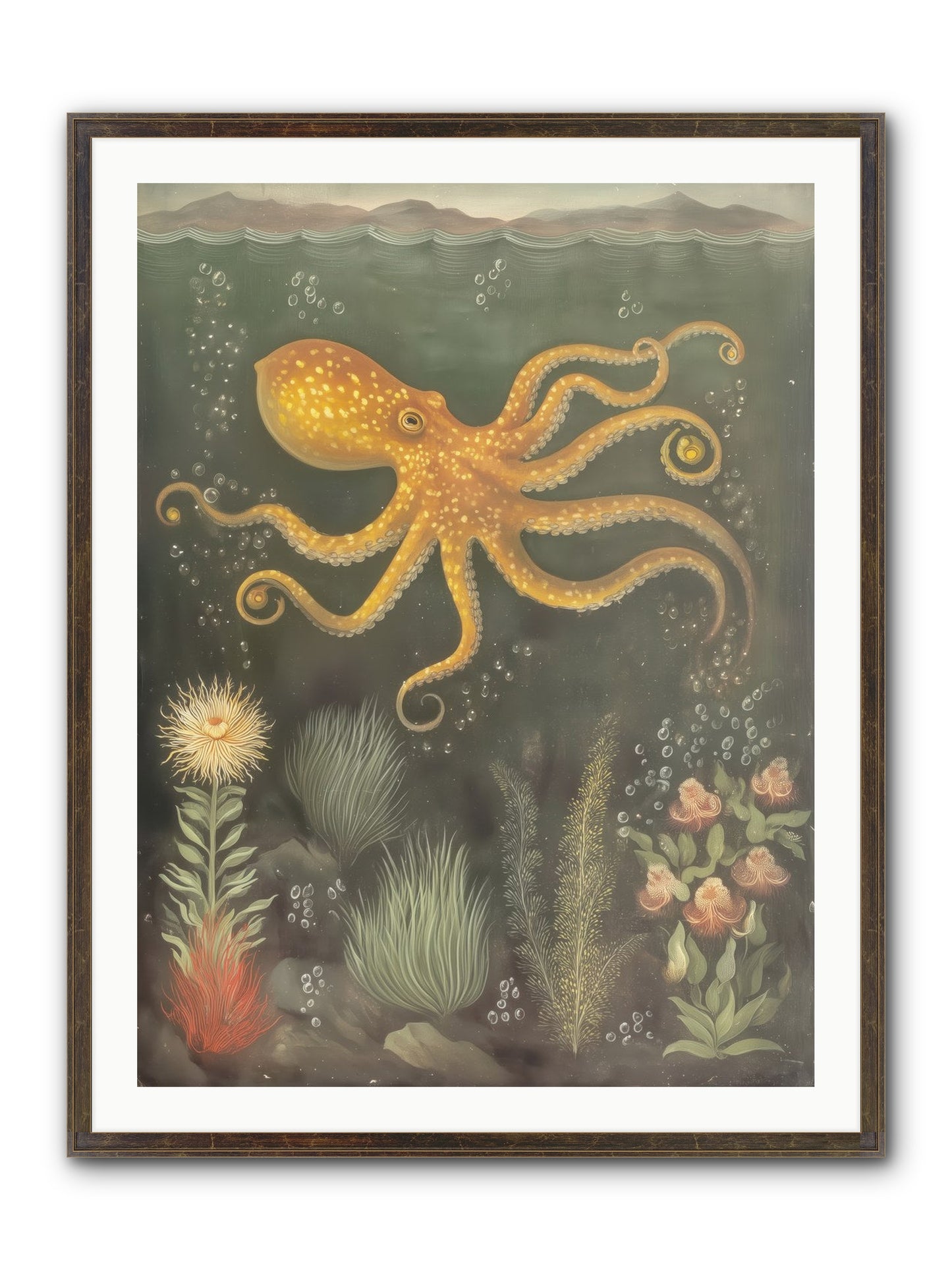 Midnight Dancer Framed Print - Slimwoods Black/Gold 30x40