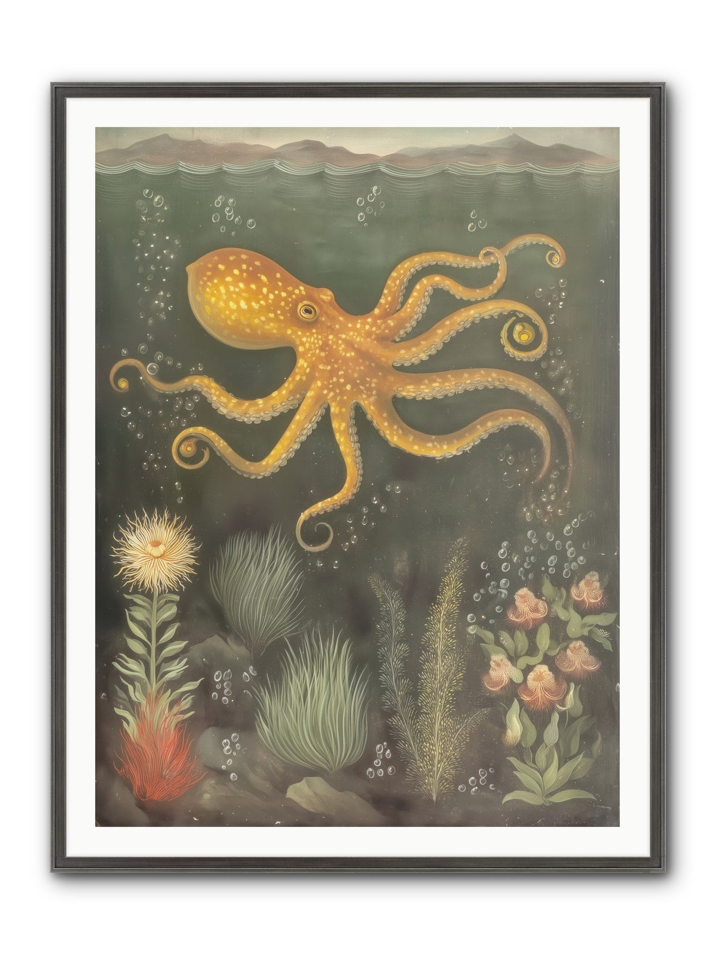 Midnight Dancer Framed Print - Slimwoods Black/Silver 36x48