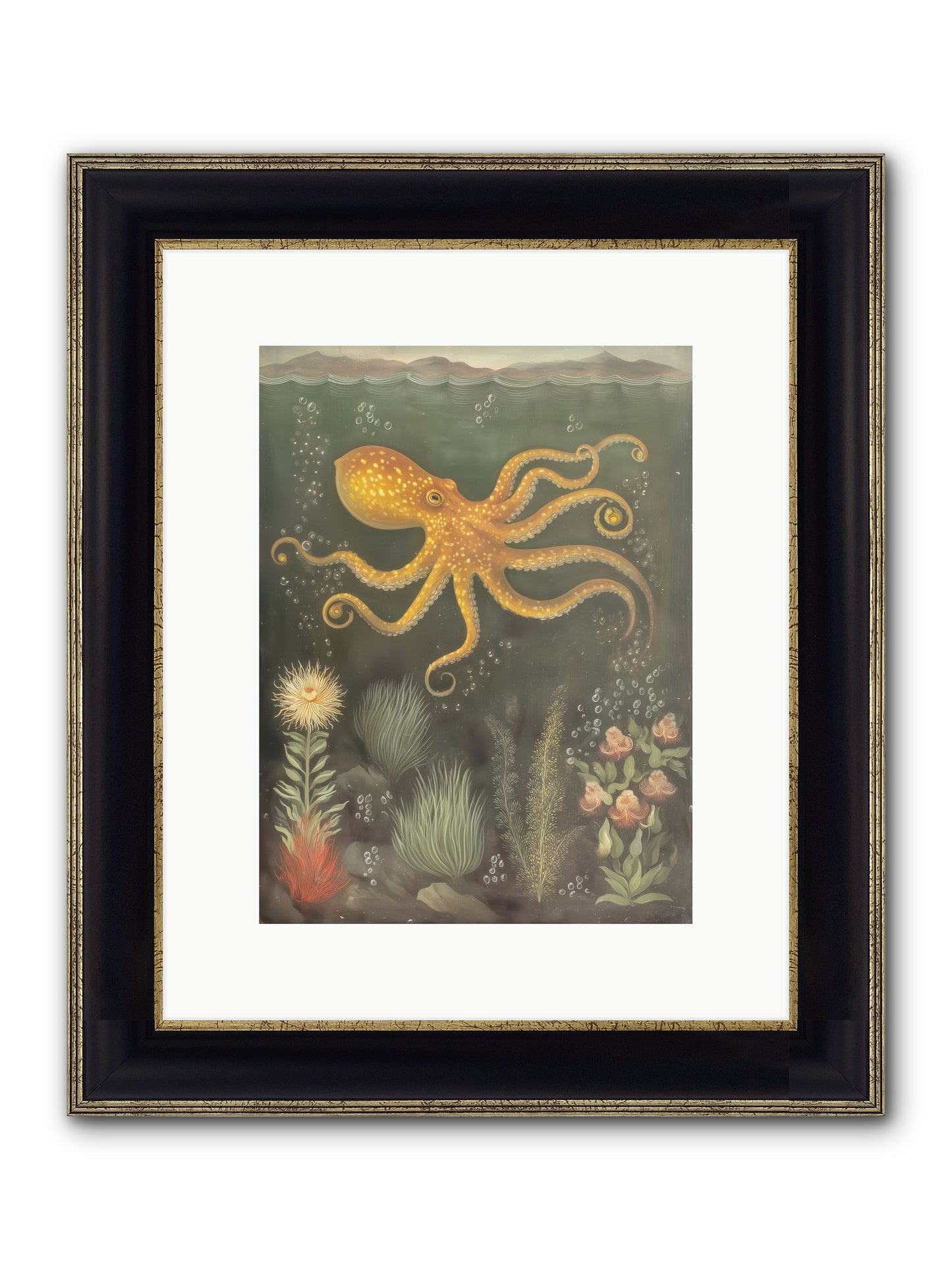 Midnight Dancer Framed Print - Black & Gold 9x12