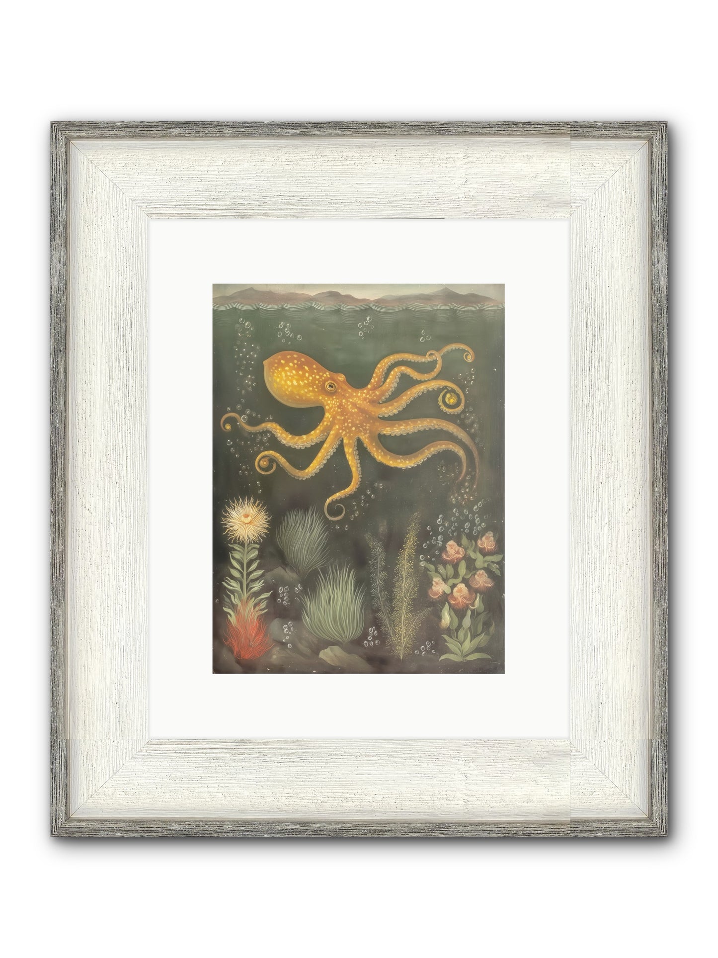 Midnight Dancer Framed Print - Driftwood White 9x12